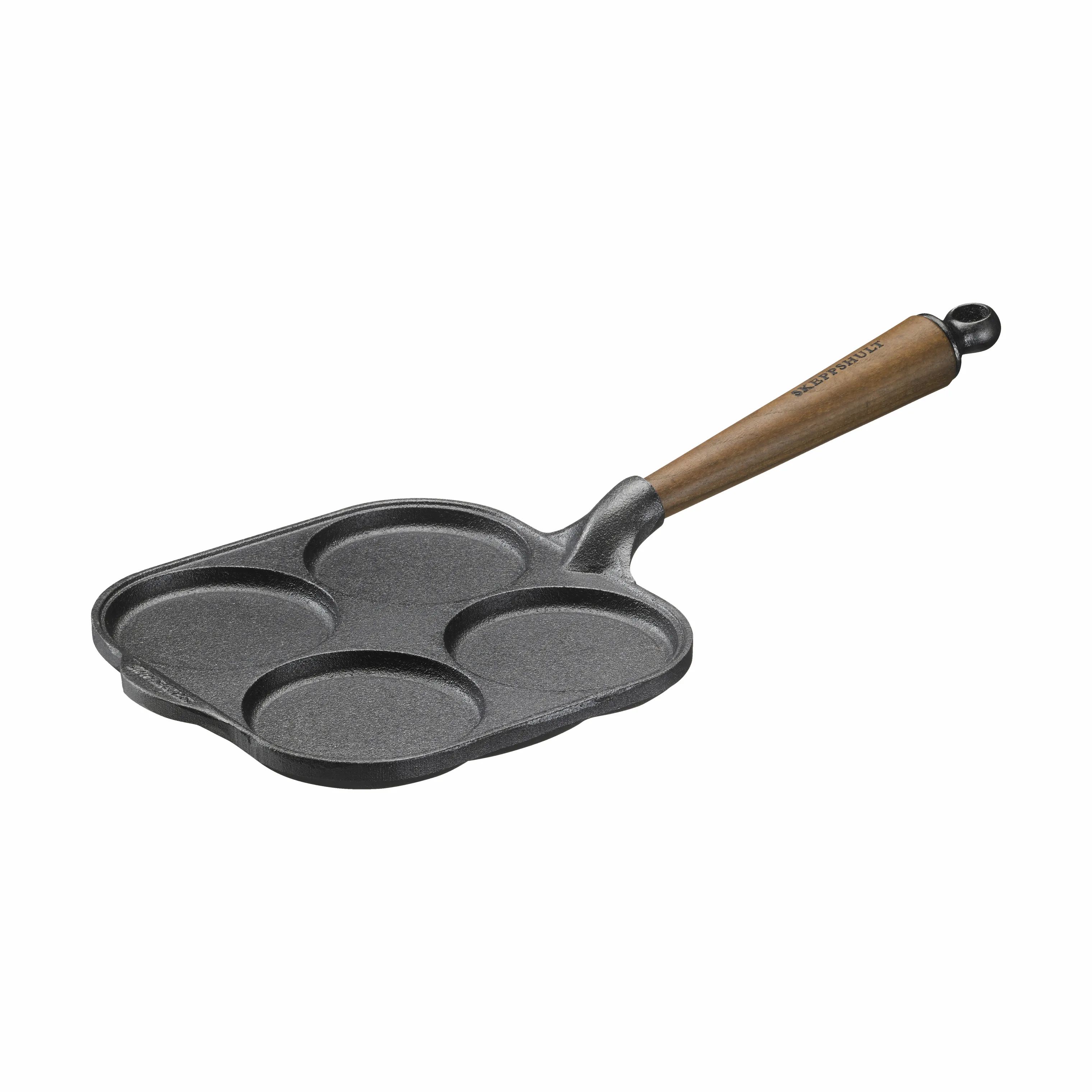 Skeppshult Stegepander Walnut Æggepande i Sort/Træ, 23 cm, 2