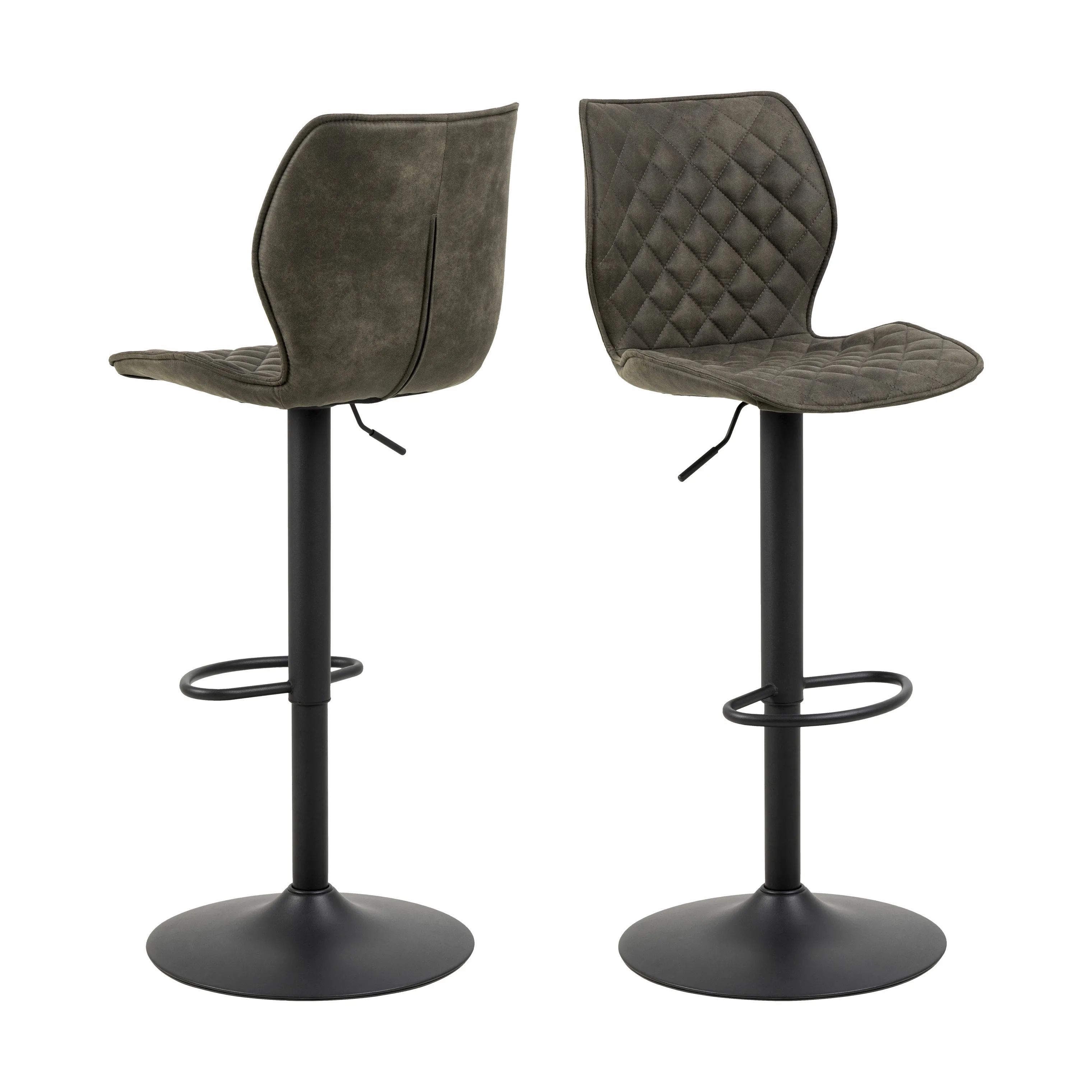 CASA Living Barstole Naomi Barstol - 2 stk. i antracit, 6