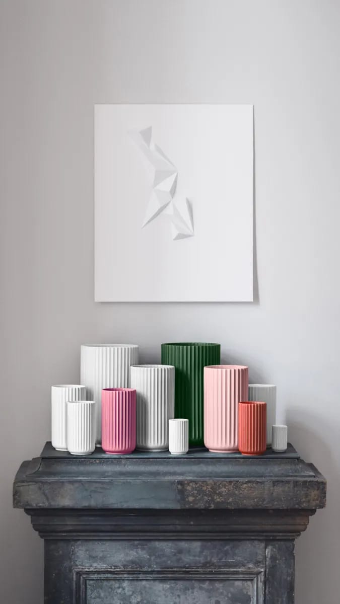 Lyngby Porcelæn Vaser Vase i Mørk grøn, 31 cm, 2