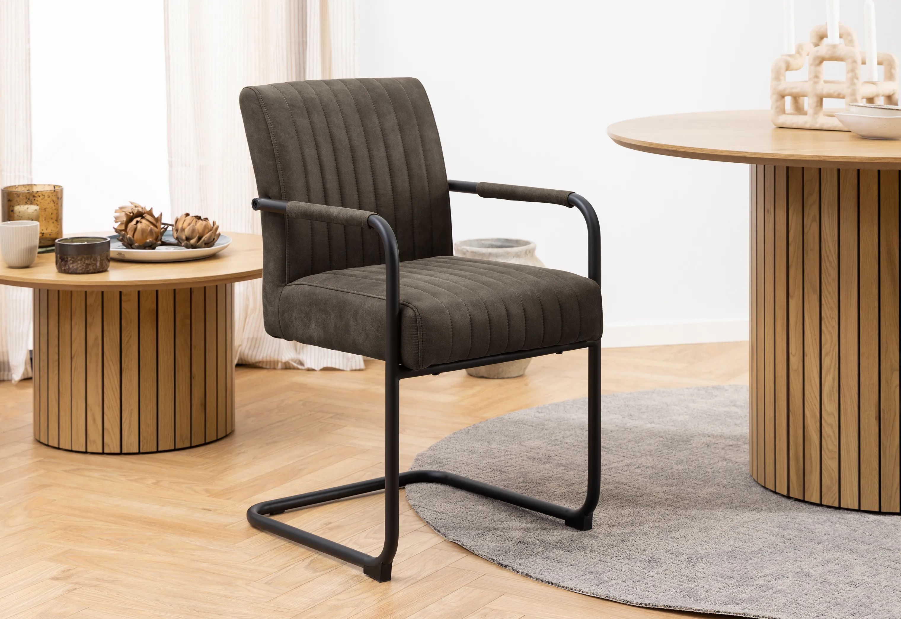 CASA Living Spisebordsstole Adele Spisebordsstol - 2 stk. i grå, 3