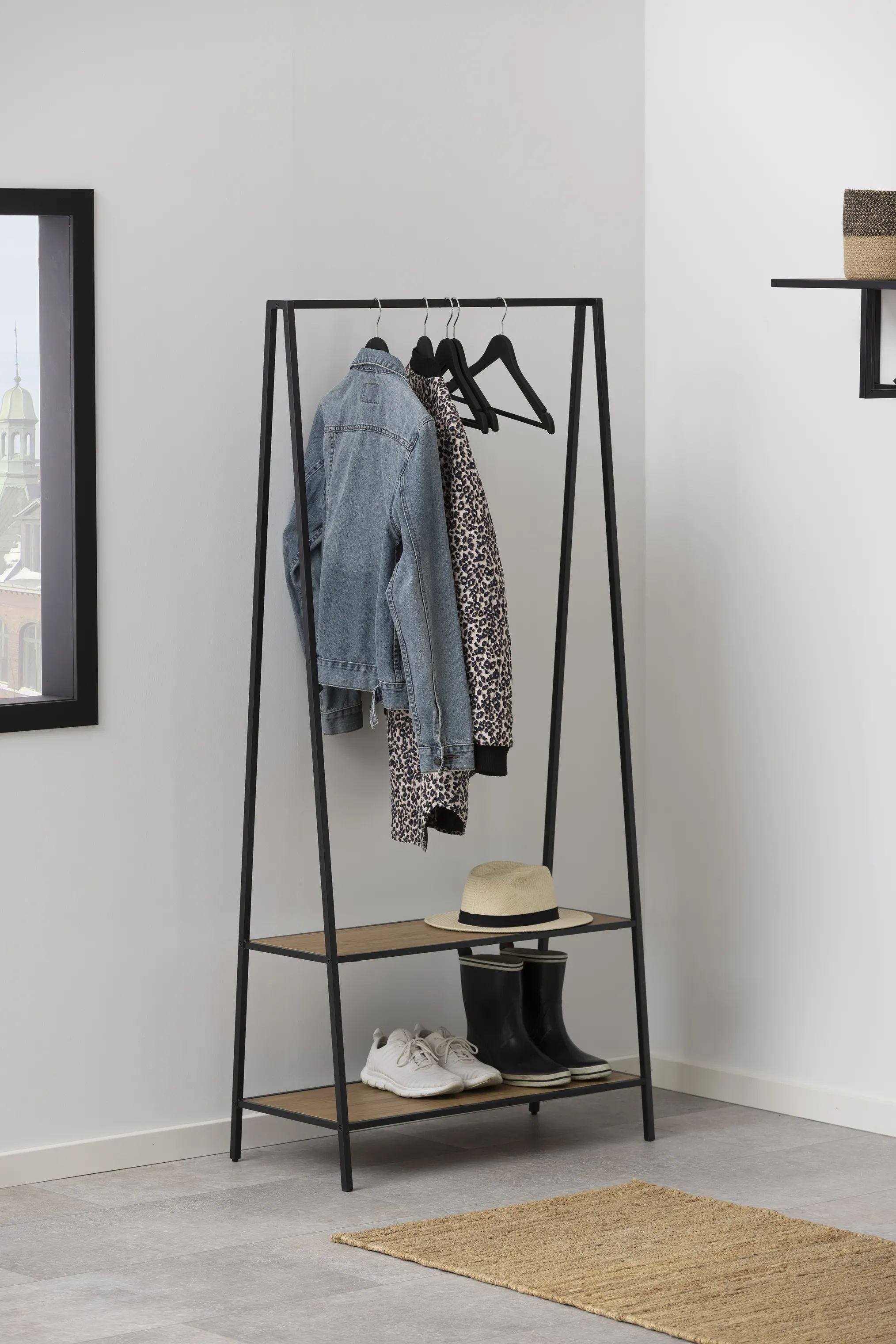 CASA Living Tøjstativer Seaford Garderobestativ i sort/natur, 3