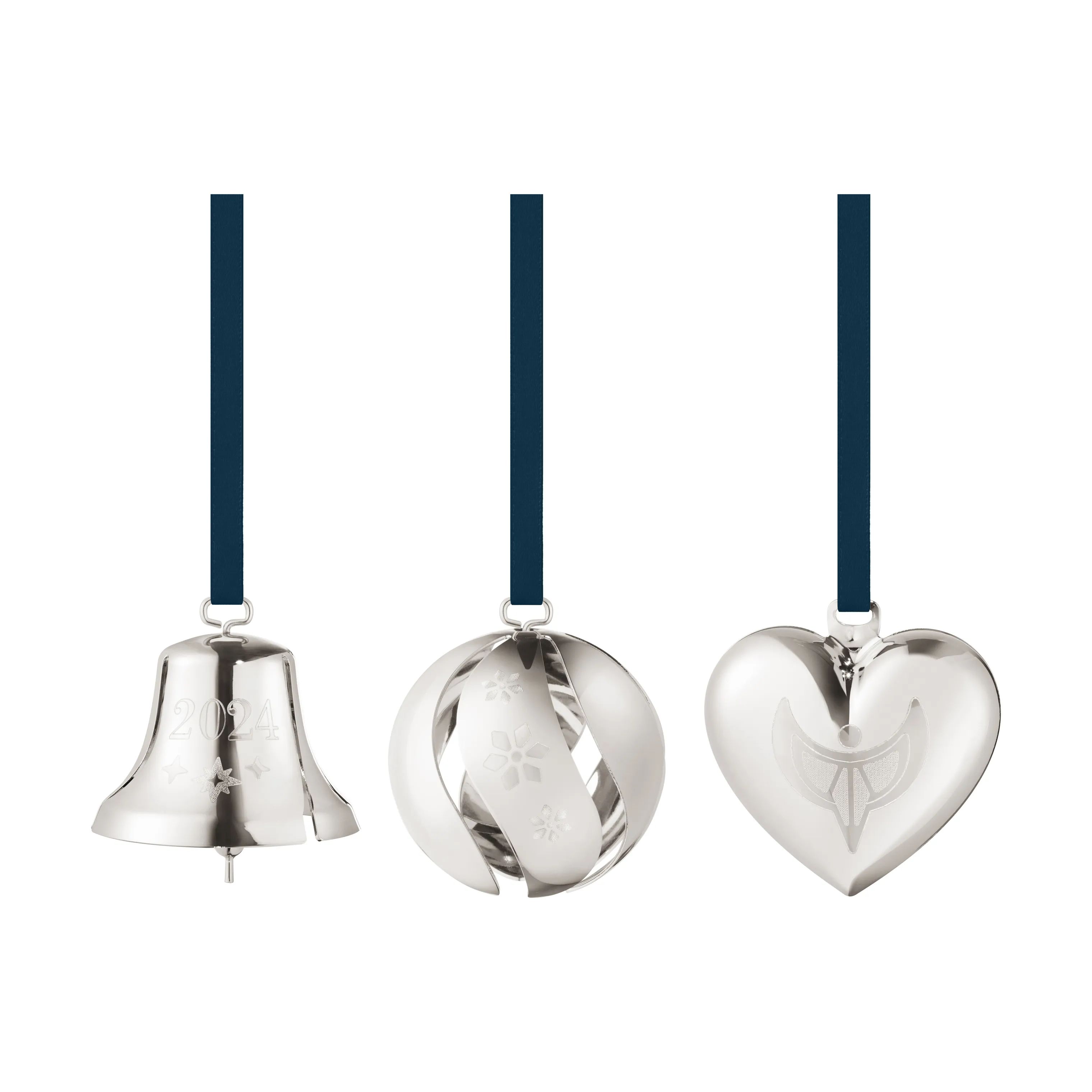 Georg Jensen Juleophæng Christmas Collectibles CC 2024 Juleornamenter - 3 stk. i palladium, 1