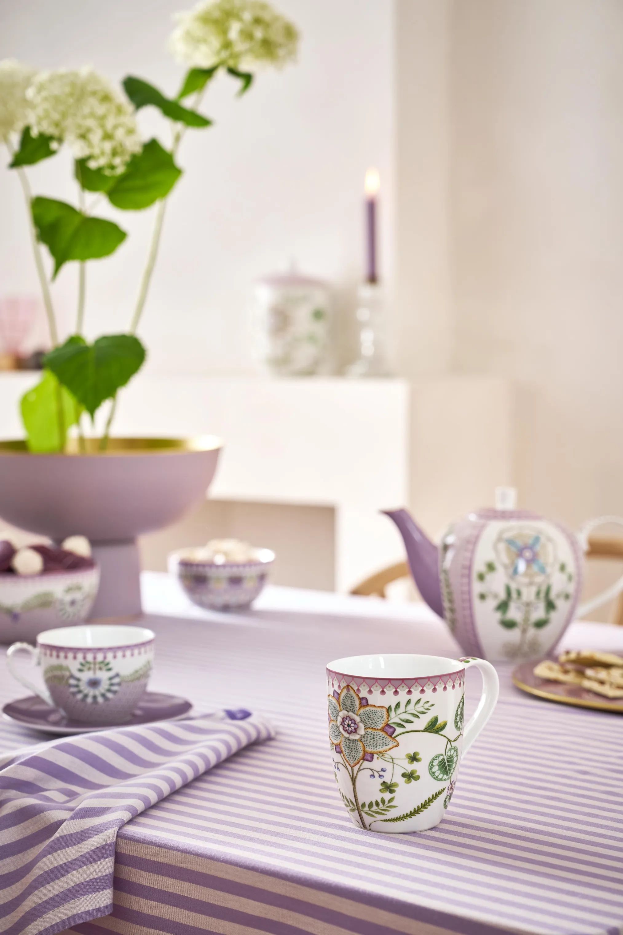 PIP Studio Frokosttallerkener Lily & Lotus Morgenmadssæt - 3 dele i Lilac, 2