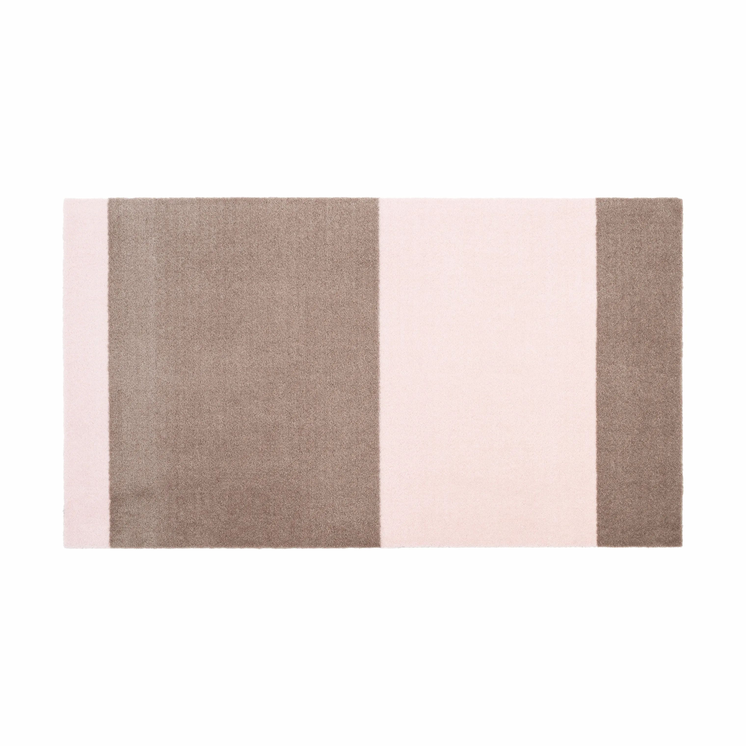 Tica Copenhagen Gulvtæpper Stripes Horisontal Gulvtæppe i Sand/rosa, B67 x L120 cm, 1