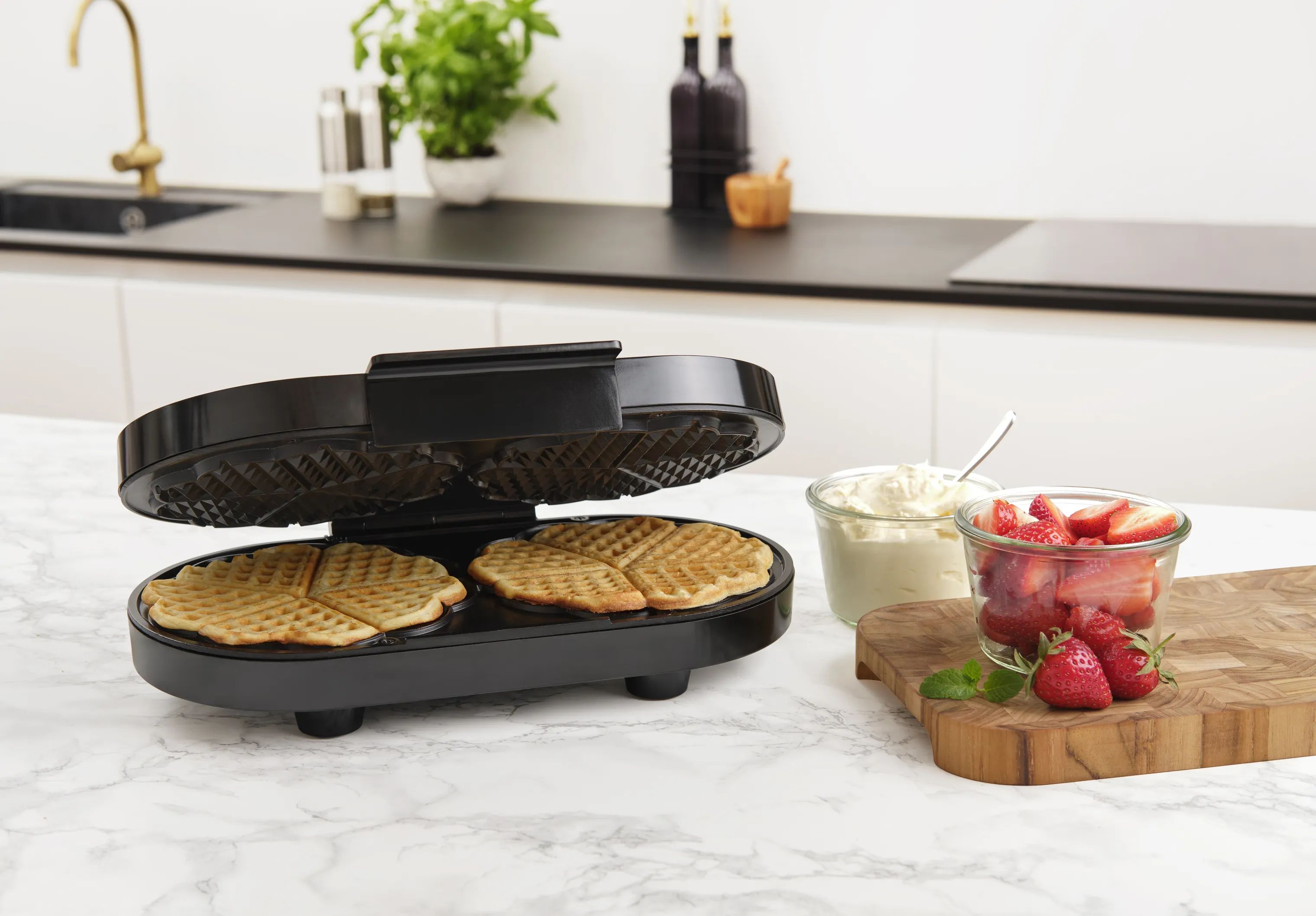Cook & Baker Vaffeljern Dobbeltvaffeljern i Stål, 3