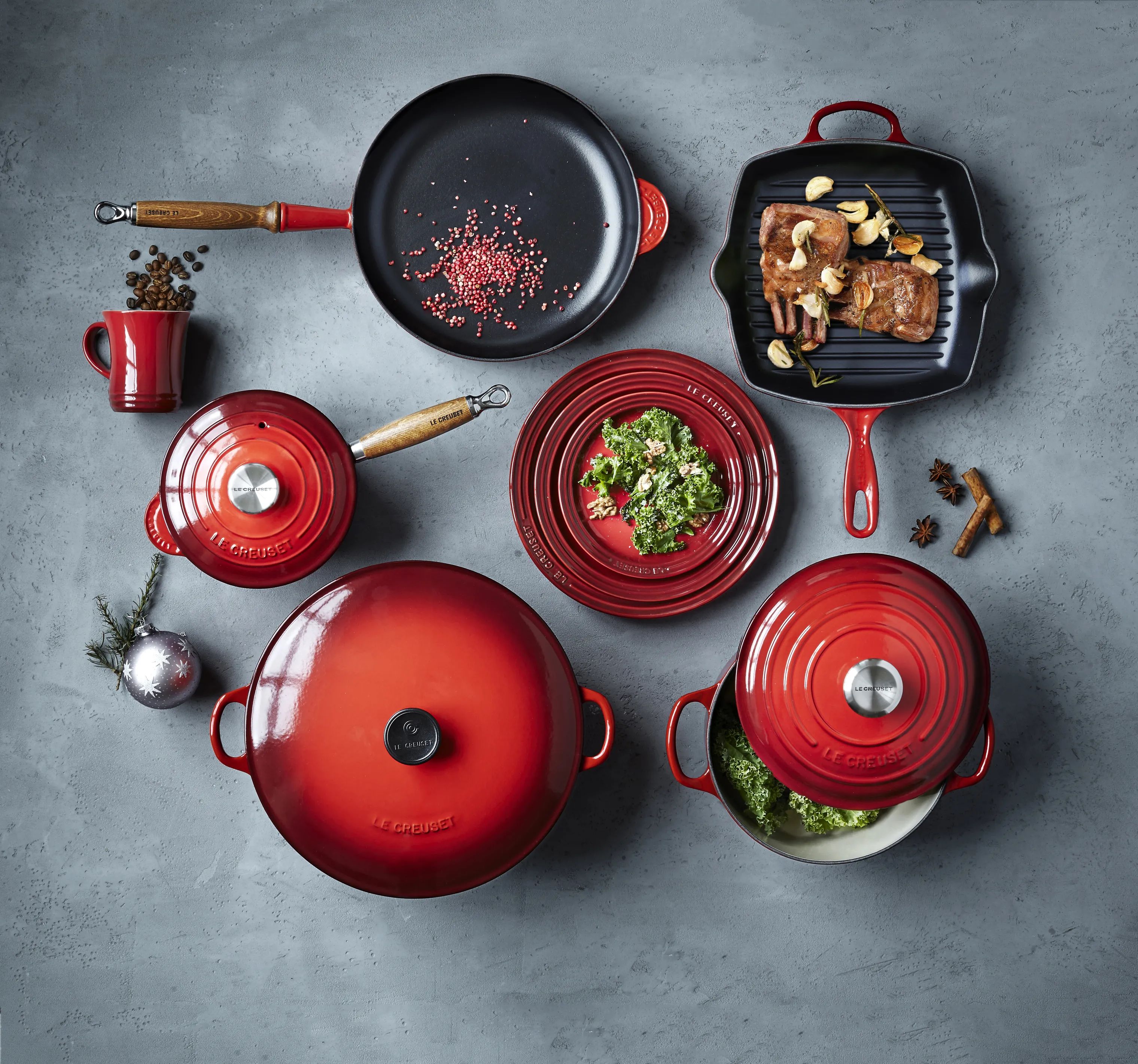 Le Creuset Gryder Signature Gryde i Cerise, 3