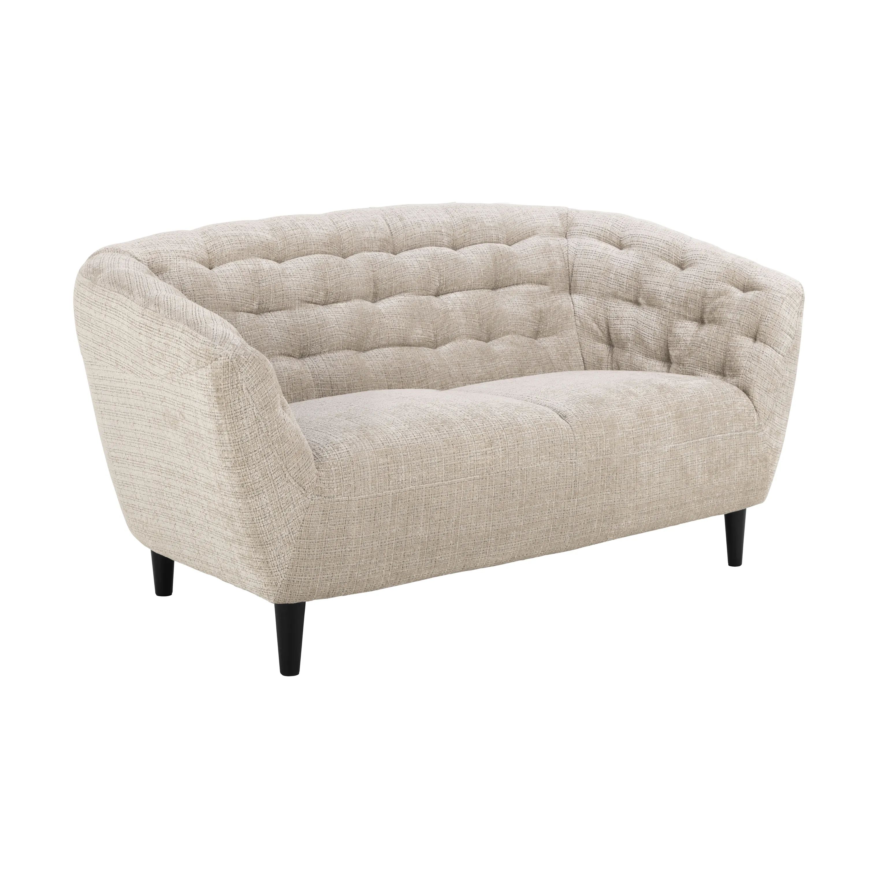 CASA Living Sofaer Ria Sofa i Beige/sort, 150 cm, 4