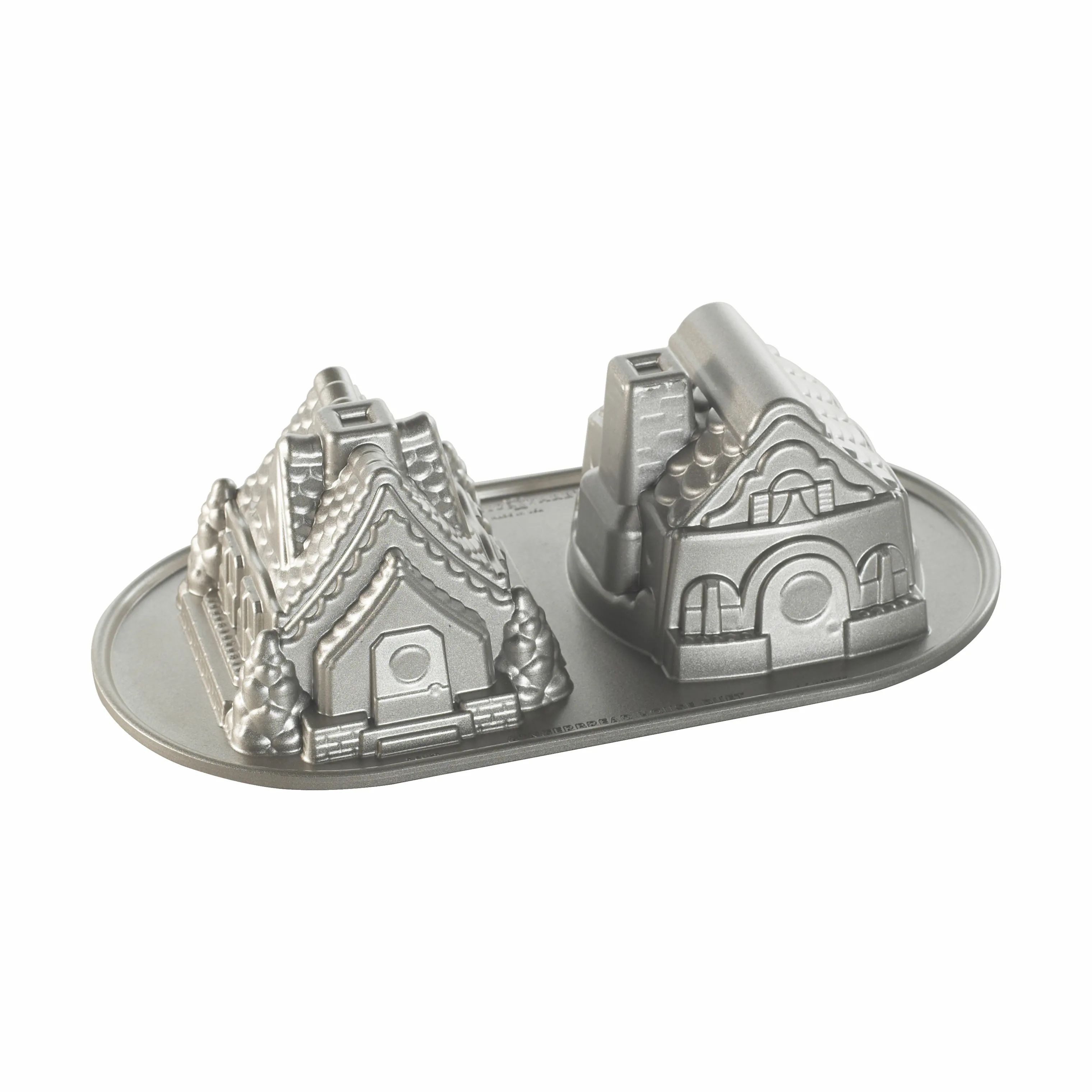 Nordic Ware Øvrige bageforme Gingerbread House Duet Bageform i Sølvfarvet, 1