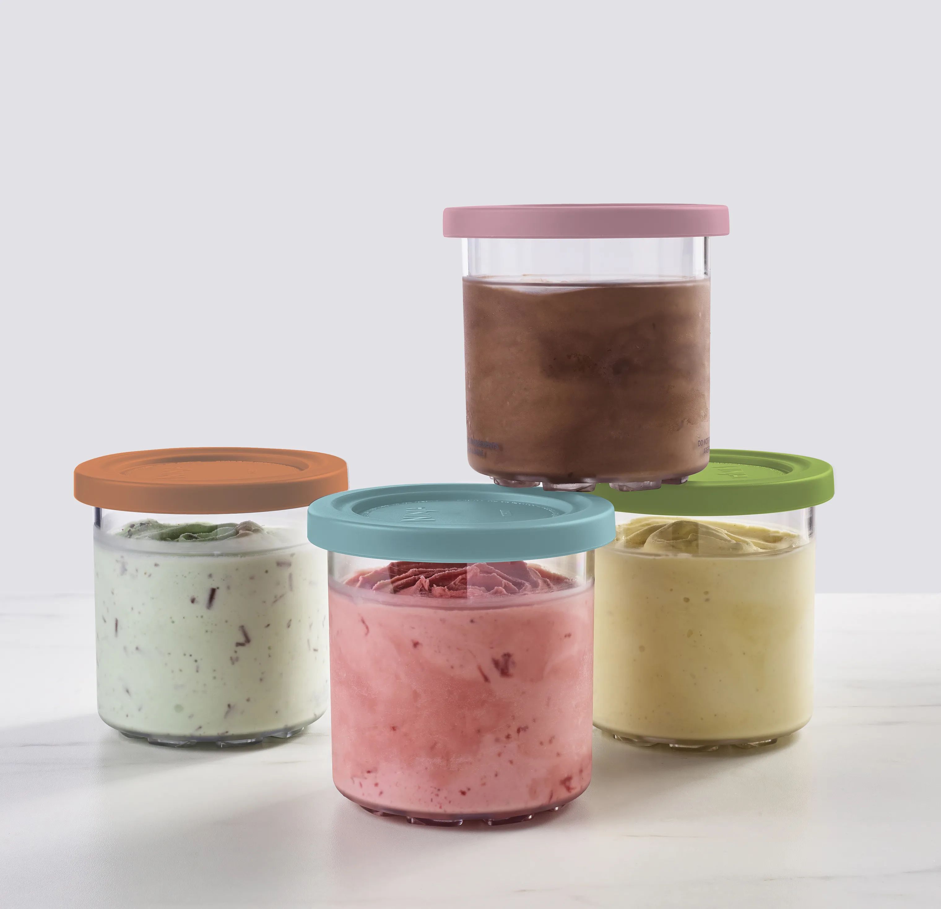 Ninja Opbevaringsglas Creami Bøtte - 4 stk. i Multifarvet, 4 stk., 2
