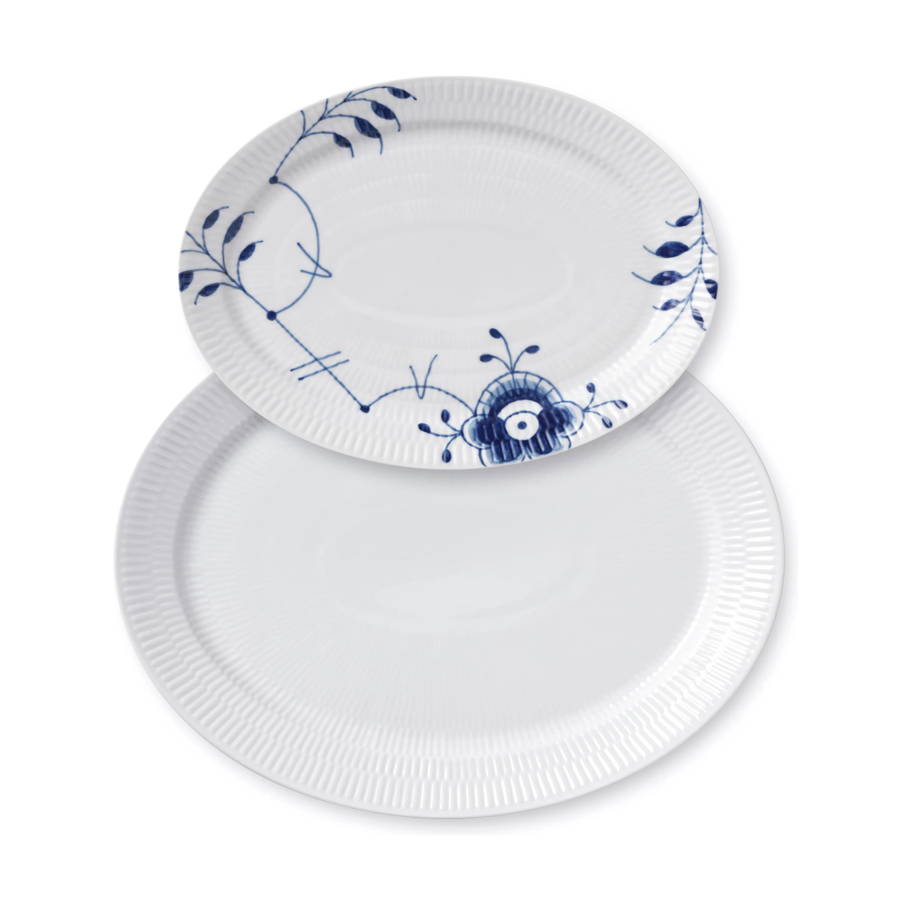 Royal Copenhagen Serveringsfade Gifts with History Fadsæt - 2 stk. i Hvid/koboltblå, 1