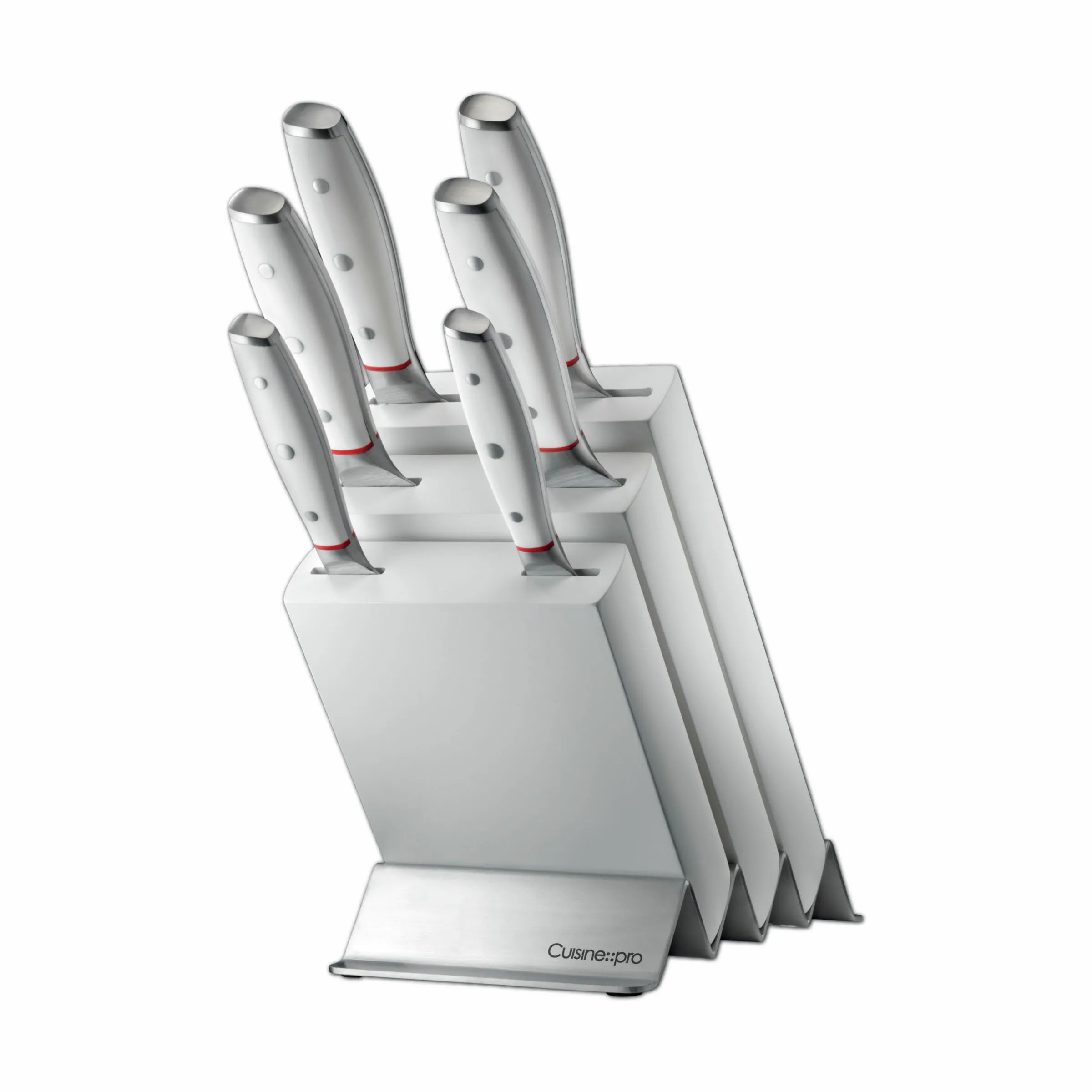 THE CUSTOM CHEF™ Knivblokke med knive Cuisine::pro®
iconiX™ Cuisine::pro iconiX™ Straub Knivblok - 7 dele i sølvfarvet/hvid, 1