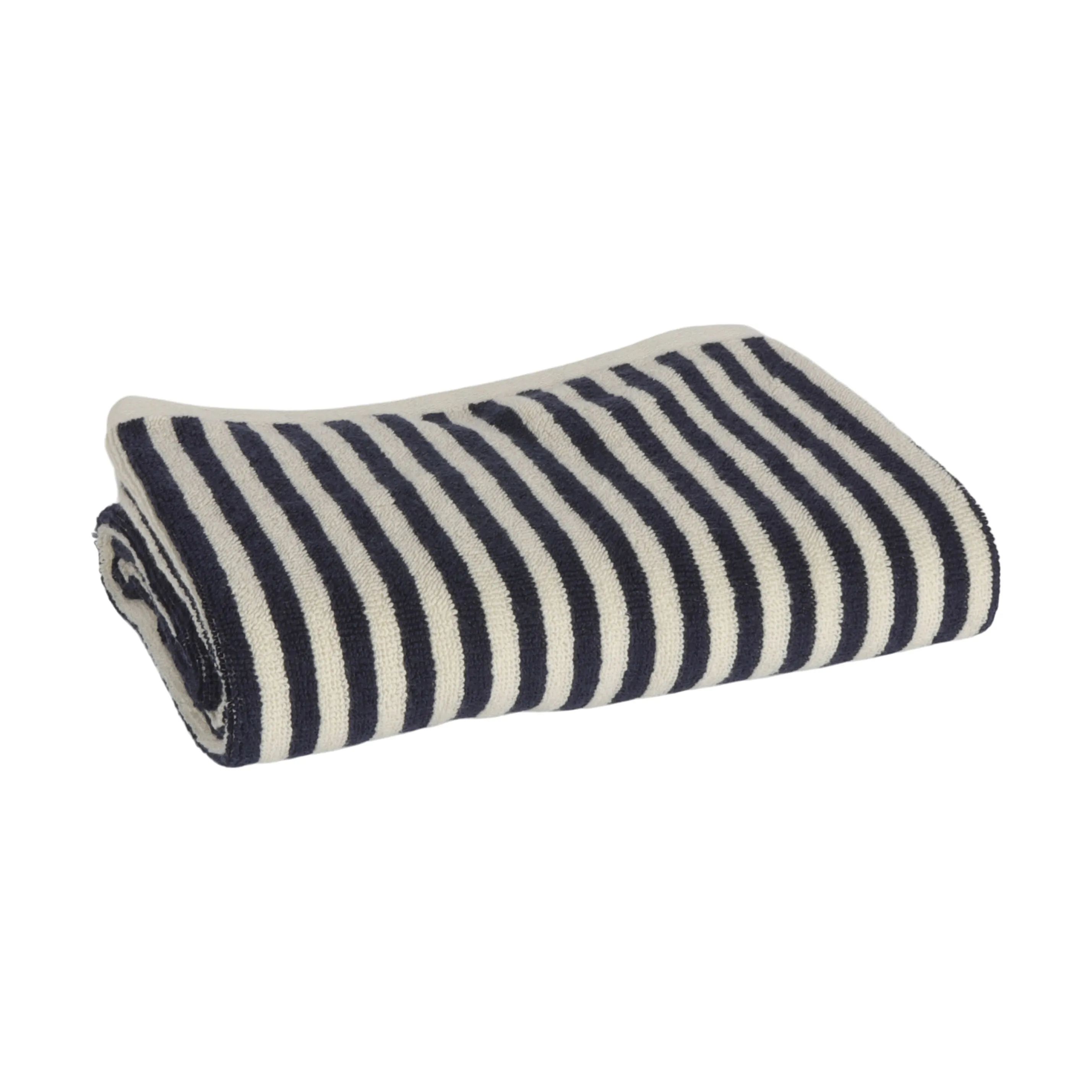 CASA Living Håndklæder Charmant Håndklæde i Mørkeblå bred stribe, B50 x L100 cm, 1