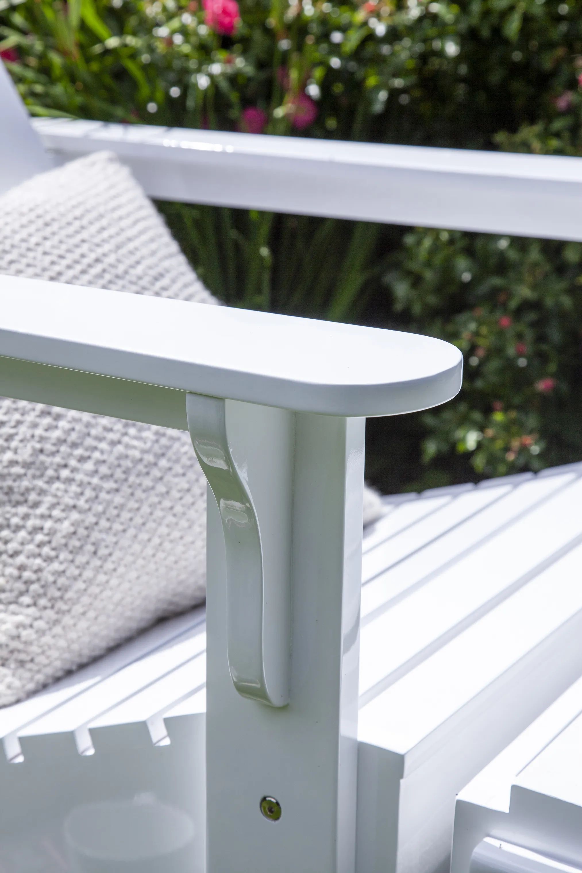 cinas Loungestole Adirondack Loungestol m. fodskammel i Hvid, 3