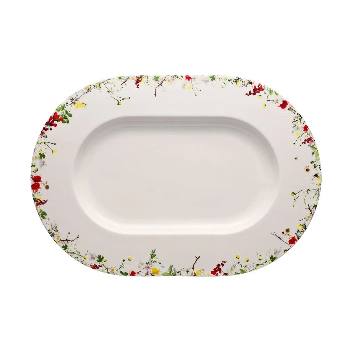 Rosenthal Serveringsfade Brillance Fleurs Sauvages Serveringsfad i Hvid / Multifarvet, 41 cm, 1