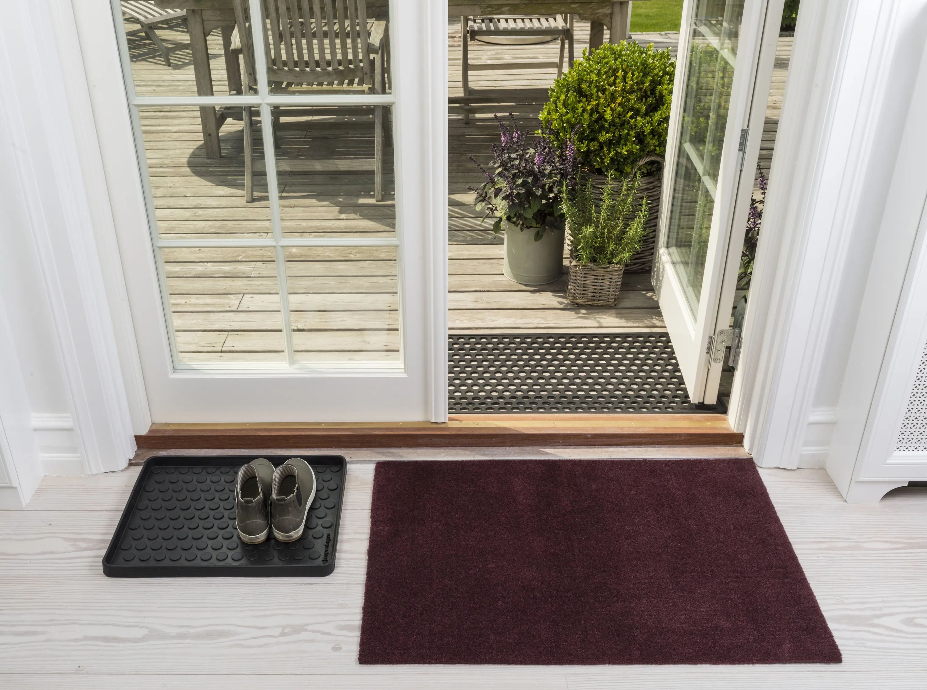 Tica Copenhagen Dørmåtter Uni Color Unicolor Gulvmåtte i Bordeaux, B60 x L90 cm, 2