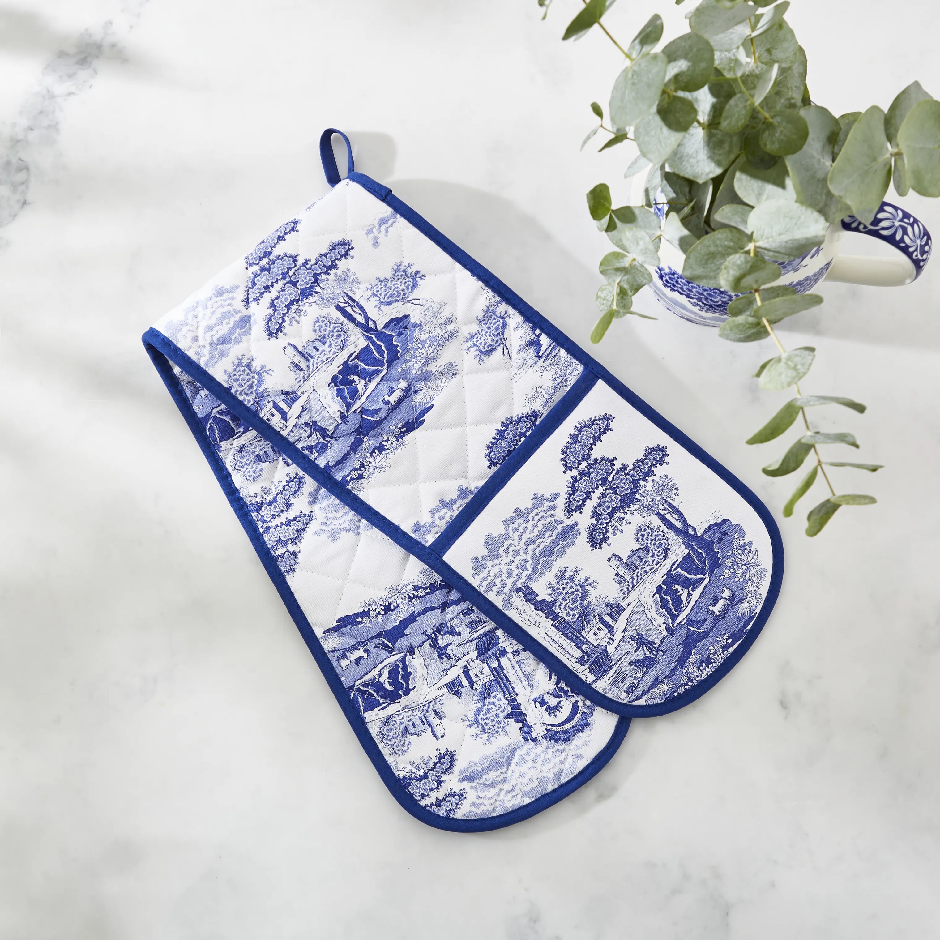 Pimpernel Grillhandsker Blue Italian Grillhandske i Blå/hvid, 2