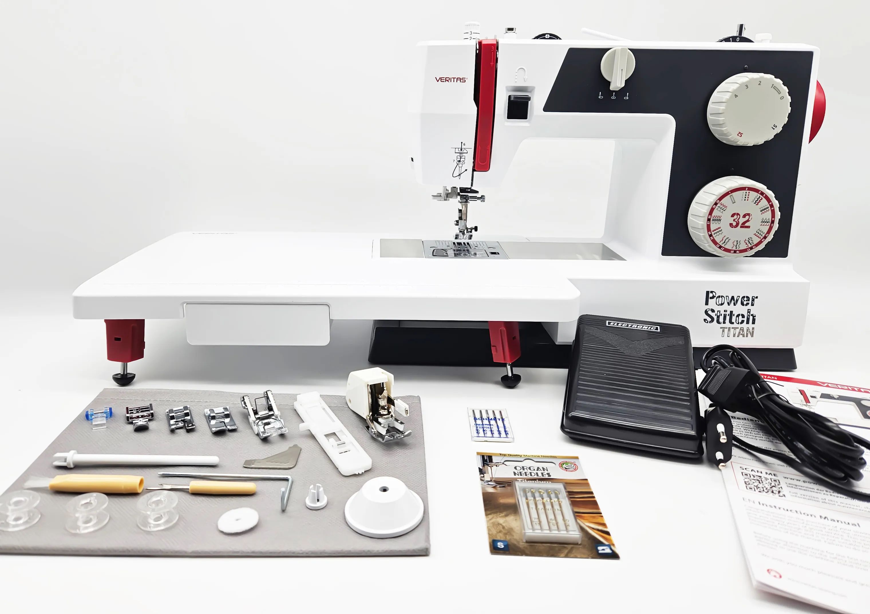 VERITAS Symaskiner Powerstitch 32 Titan Overlock i Hvid, 6