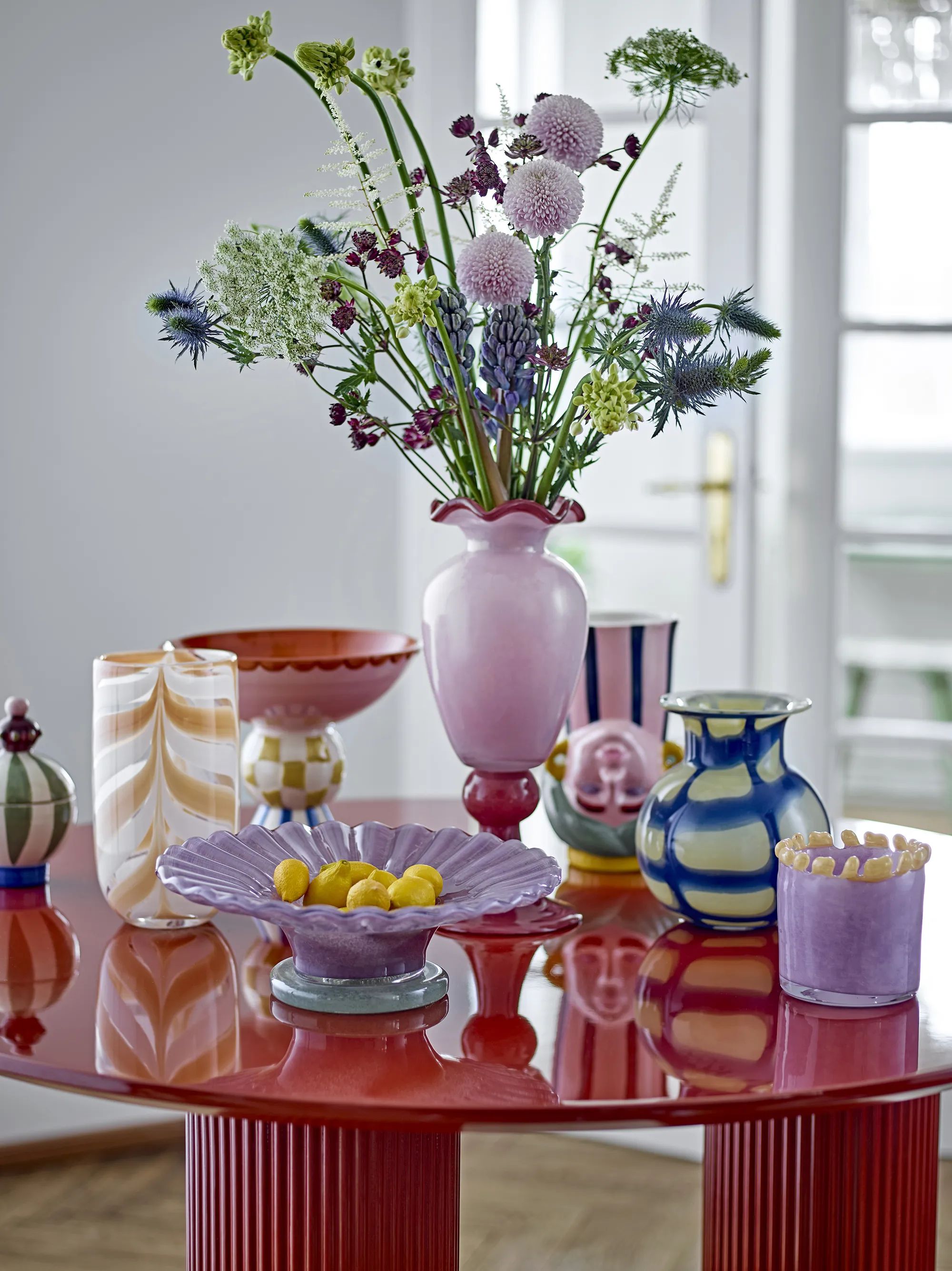 Bloomingville Vaser Vase - Frills i Lyserød, 3