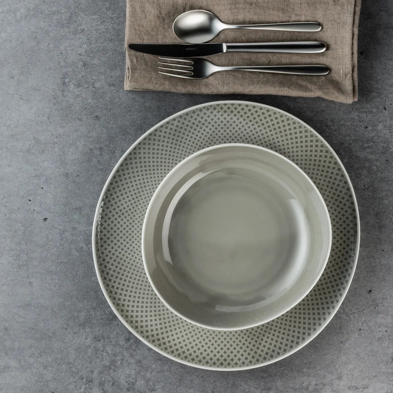 Rosenthal Middagstallerkener Junto Middagstallerken i Grå, 31,5 cm, 2