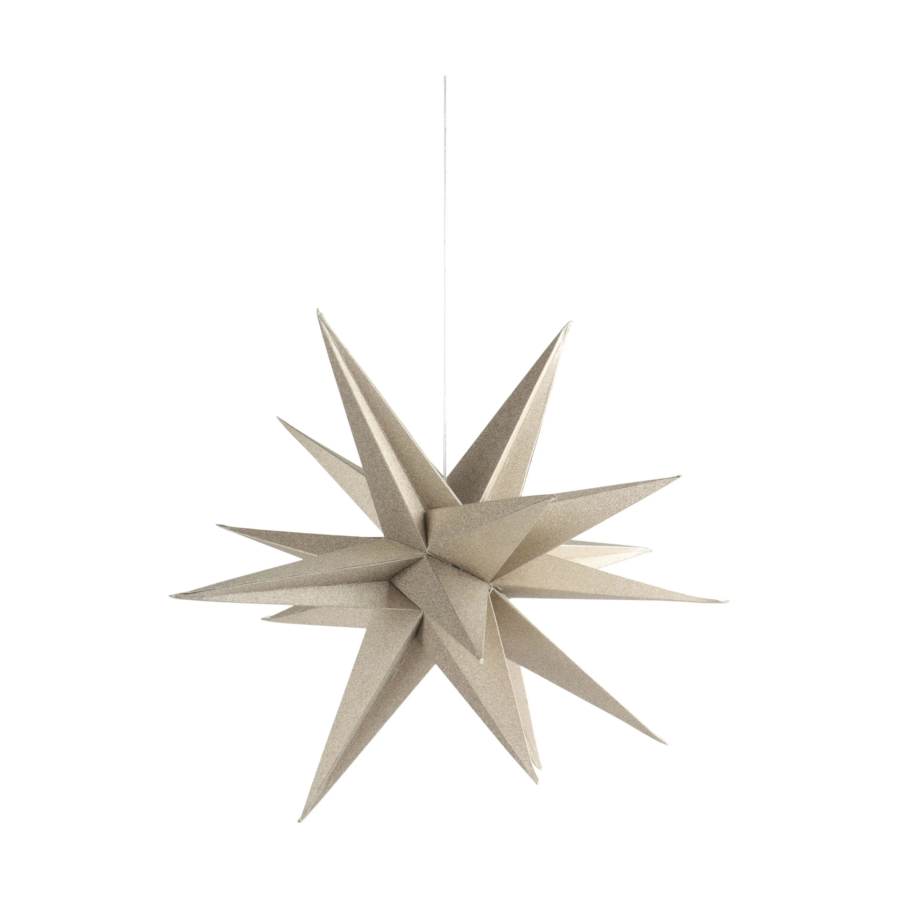 Casa Christmas Juleophæng Papirstjerne i Guldglimmer 3D, 30 cm, 1
