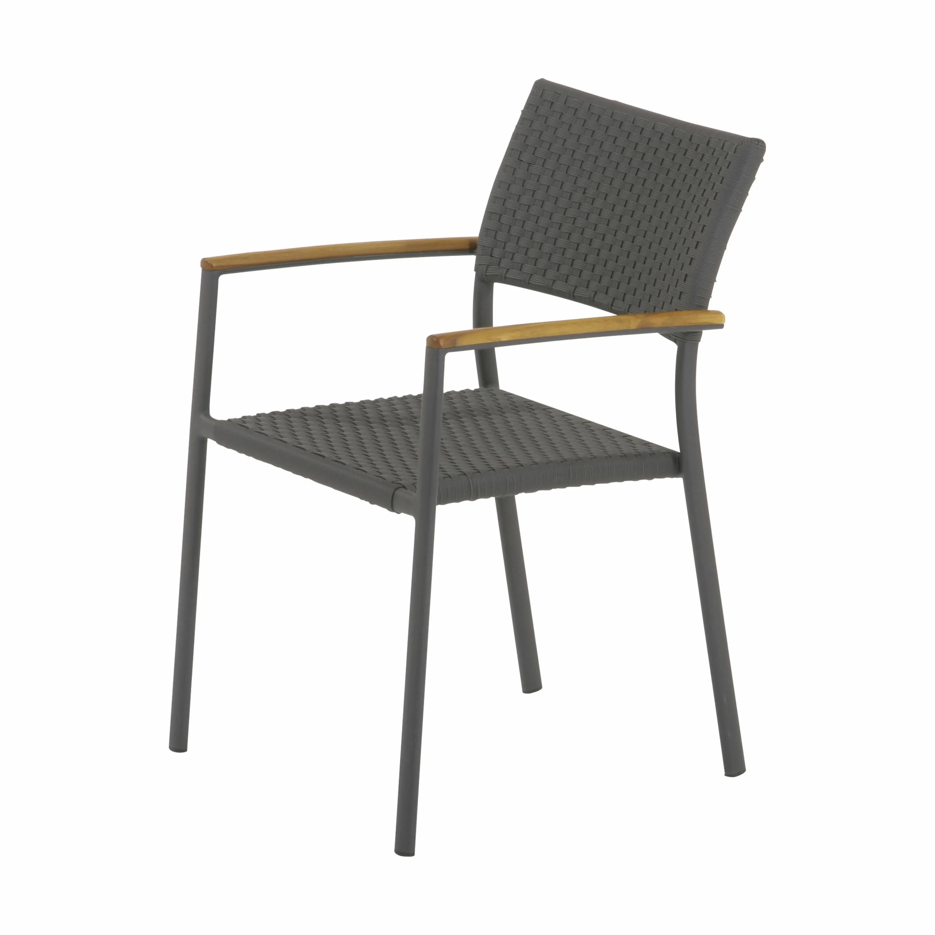 Mandalay Havemøbelsæt Toscana & Siena Havemøbelsæt - 7 dele i Antracit /Teak, Bord (L 197 cm) med 6 stole, 5