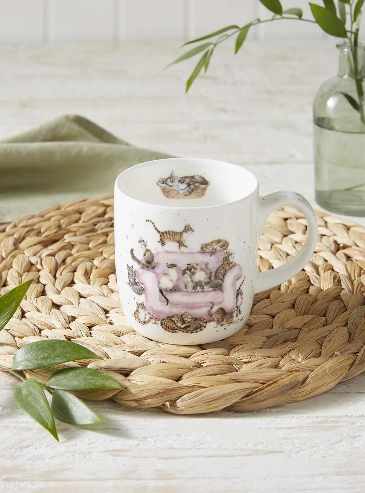 Royal Worcester Krus og kopper med hank Wrendale Krus - Cattitude i Katte, 3