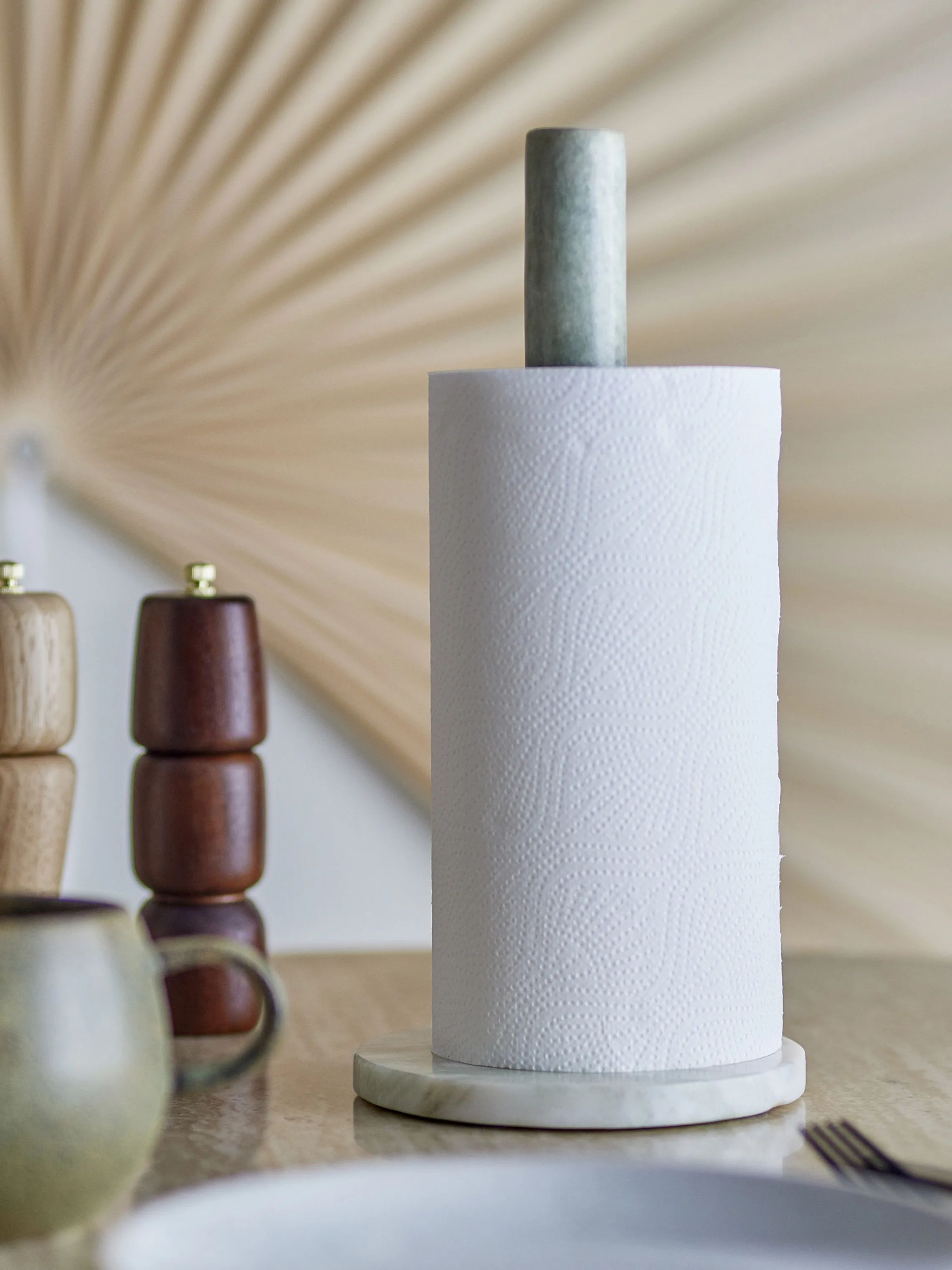 Bloomingville Køkkenrulleholdere Emy Køkkenrulleholder i Grøn/Beige, 2