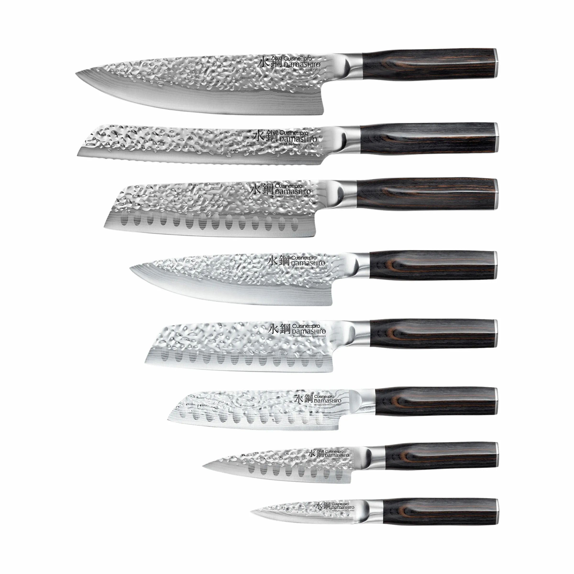 THE CUSTOM CHEF™ Knivblokke med knive Cuisine::pro® Damashiro® EMPEROR Cuisine::pro Damashiro EMPEROR Hisa Knivblok - 9 dele i Sort/klar, 4