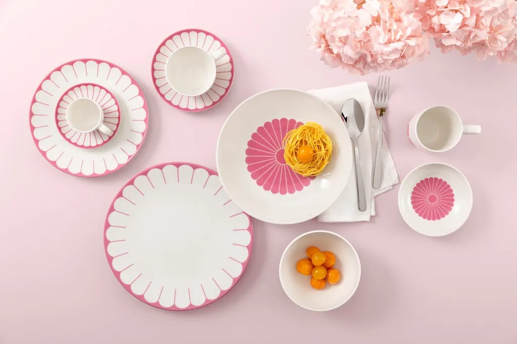 Villeroy & Boch Pastatallerkener Fleur Cassis Pastatallerken i Hvid/pink, 3