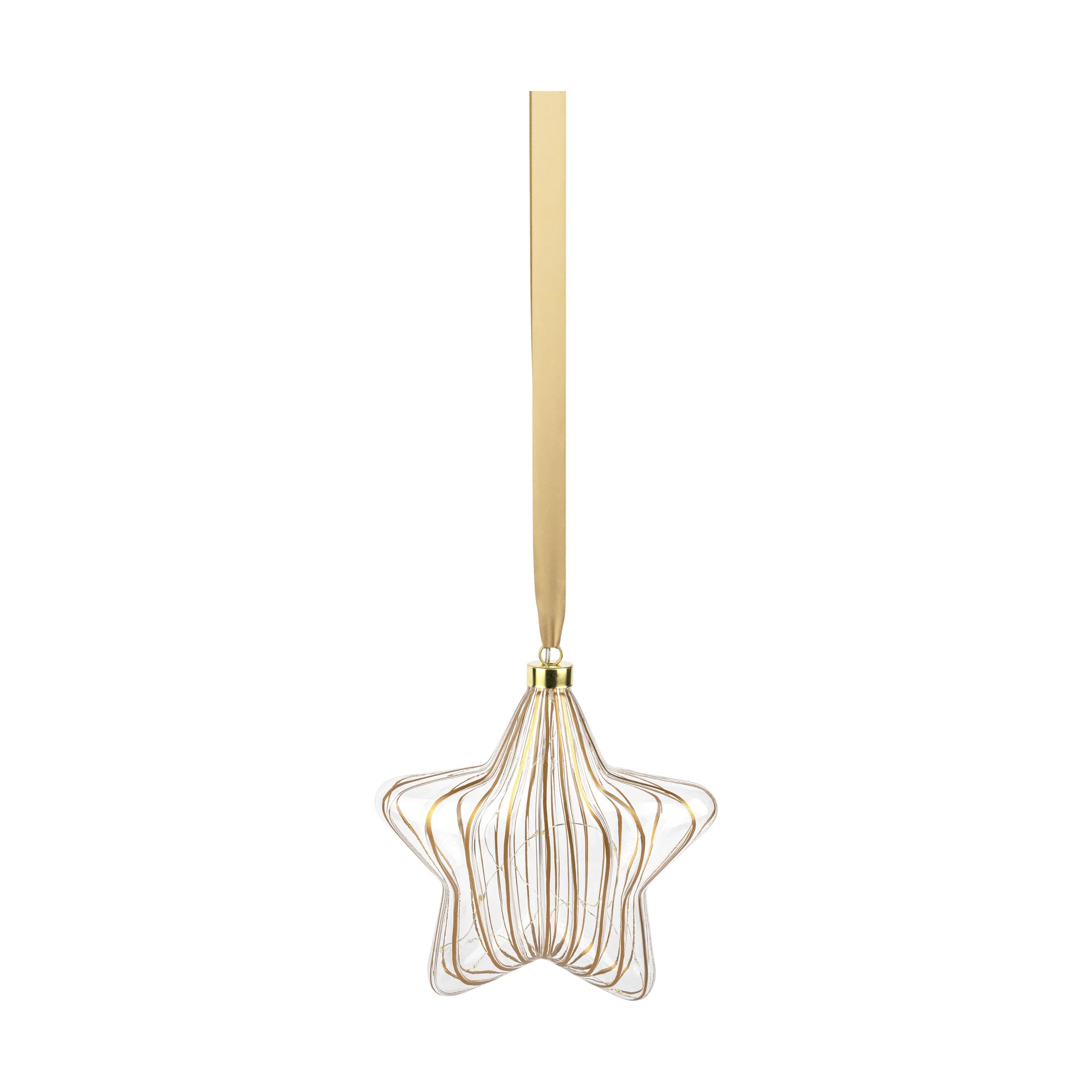 Casa Christmas Lysdekoration LED Ophæng - Stjerne i Guld/Stjerne, 1