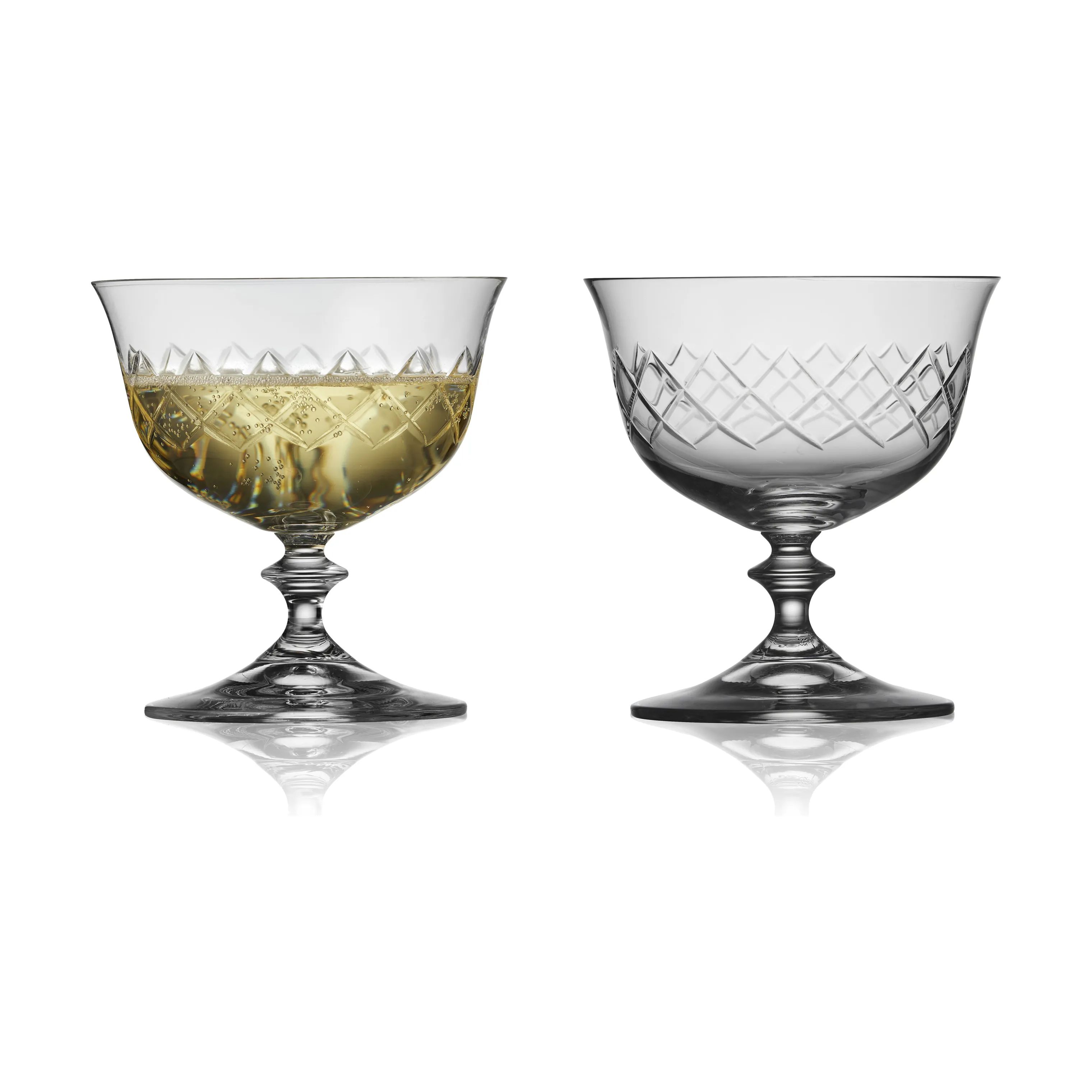 Lyngby Glas Champagneglas Eaton Champagneskål - 2 stk i Klar, 1