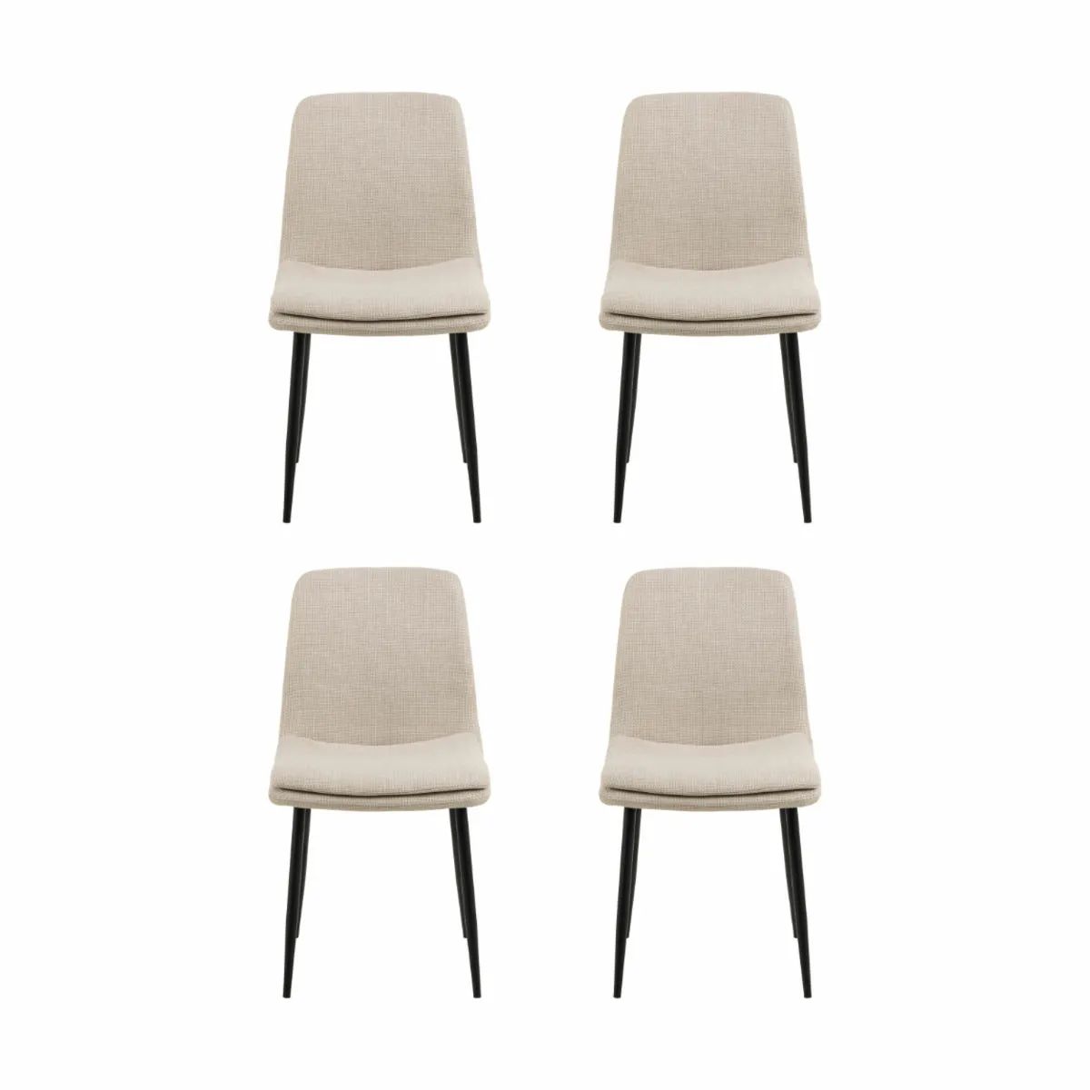 CASA Living Spisebordsstole Becca Spisebordsstol - 4 stk. i Beige, 4 stk., 1