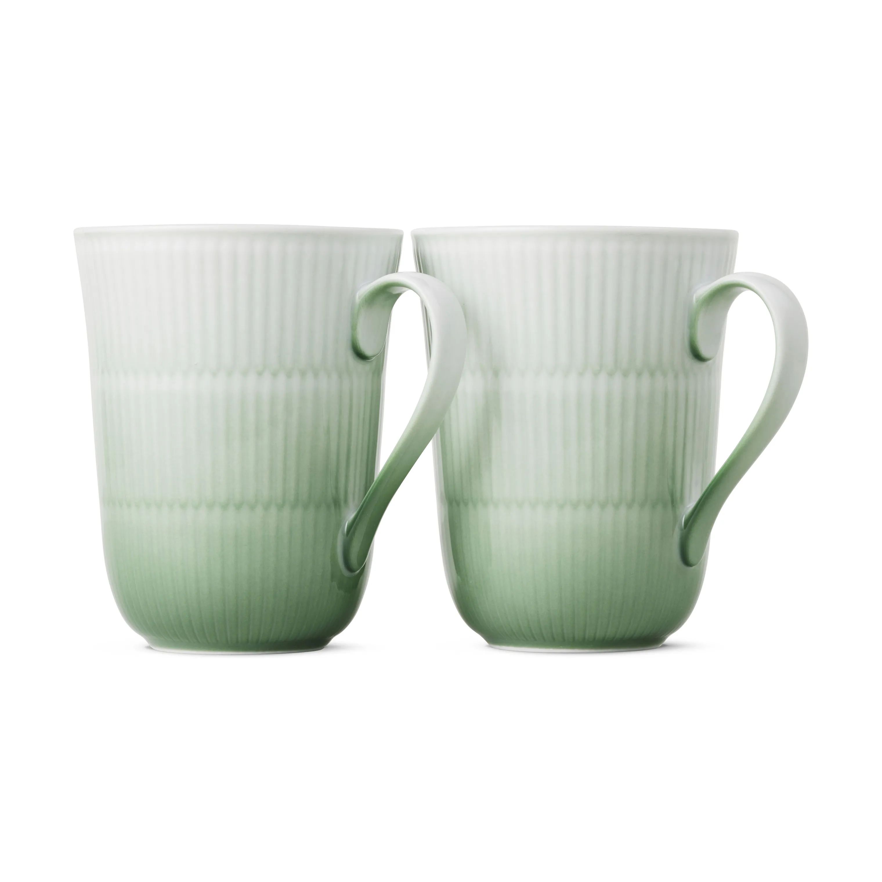 Royal Copenhagen Krus og kopper med hank Iris Krus - 2 stk. i Grøn, 1