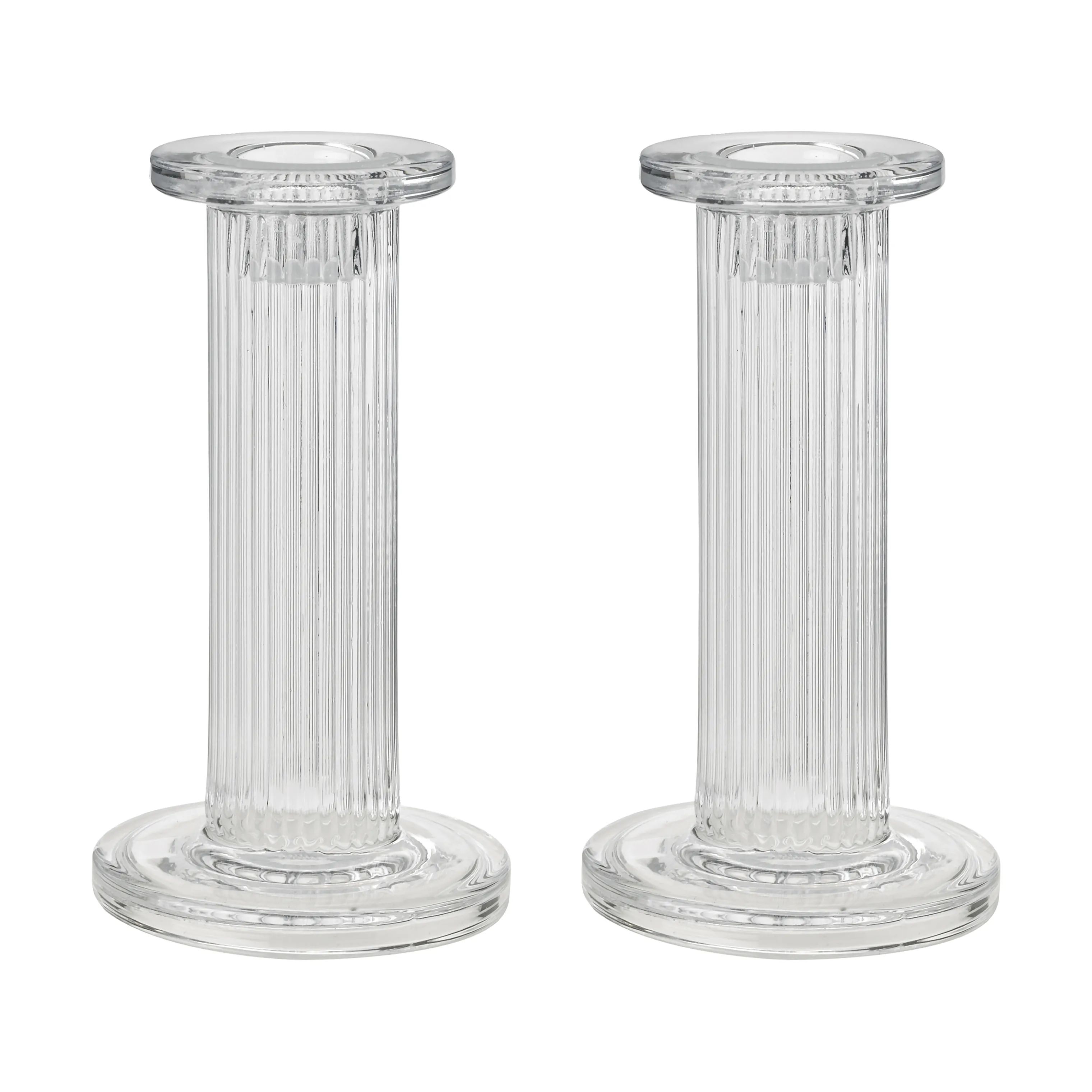 Stelton Kronelysestage Pilastro Lysestage - 2 stk. i Klar, 1