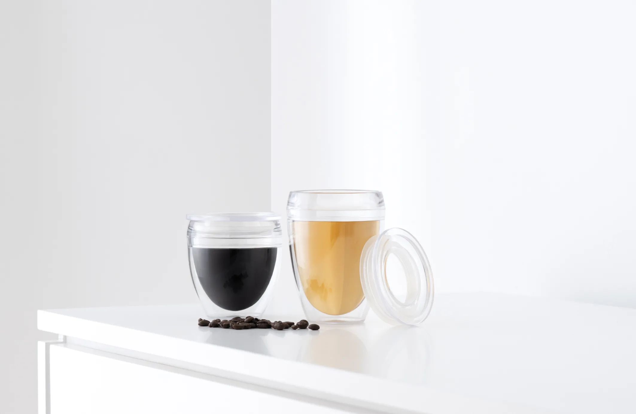 Bodum Termoglas Pavina To Go Krus med låg - 2 stk. i Transparent, 35 cl, 2