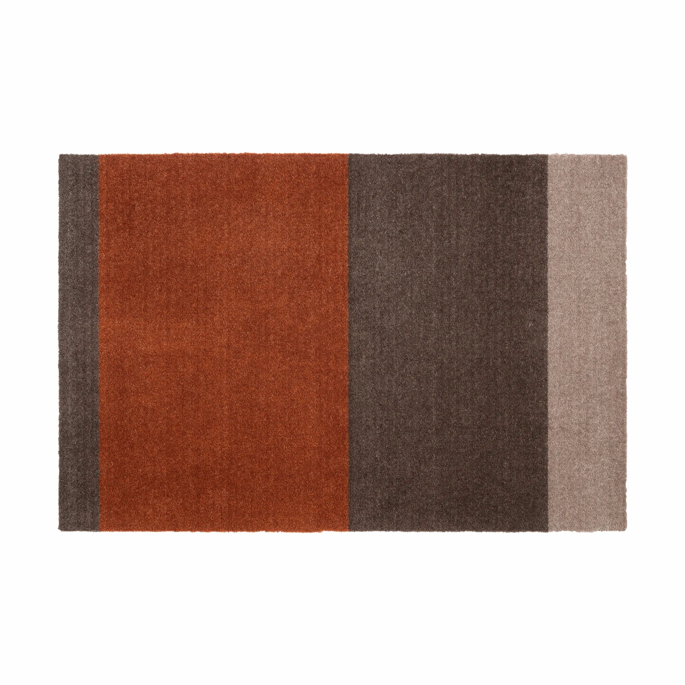Tica Copenhagen Dørmåtter Stripes Horisontal Gulvmåtte i Sand/brun/terracotta, B60 x L90 cm, 1