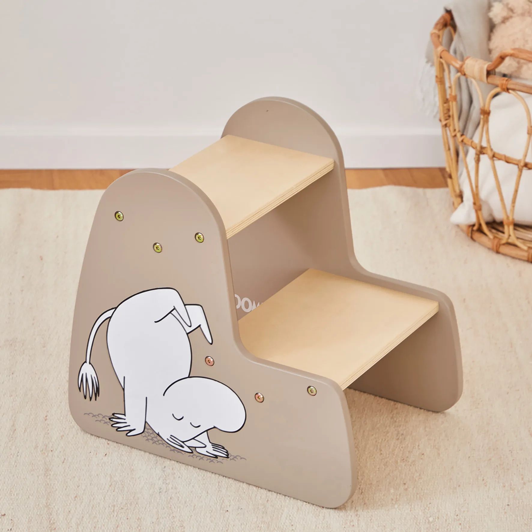 Barbo Toys Til børneværelset Mumi Trappestol i Natur, 2