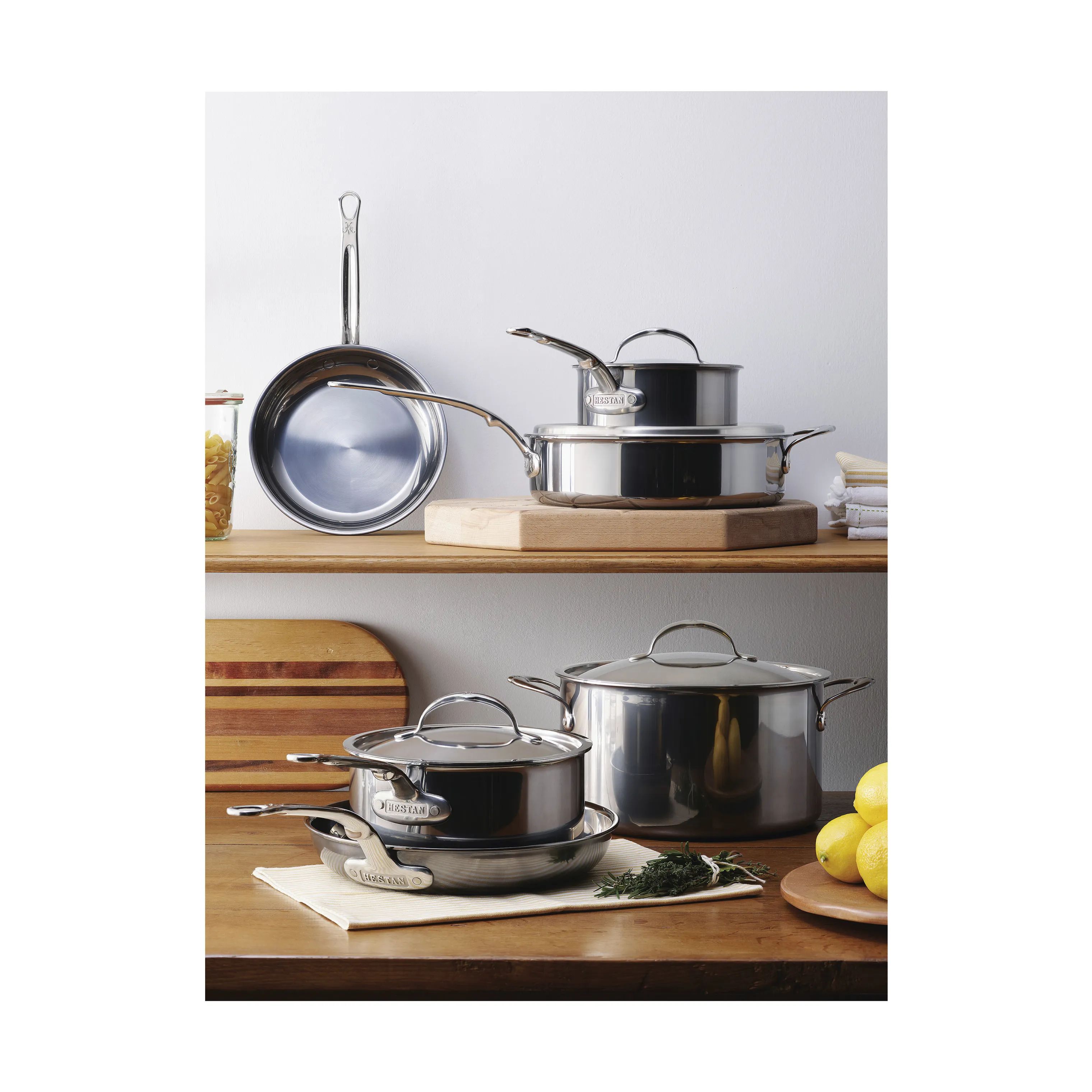 Hestan Grydesæt Nanobond Gryde- og pandesæt - 10 dele i Rustfrit stål, 4