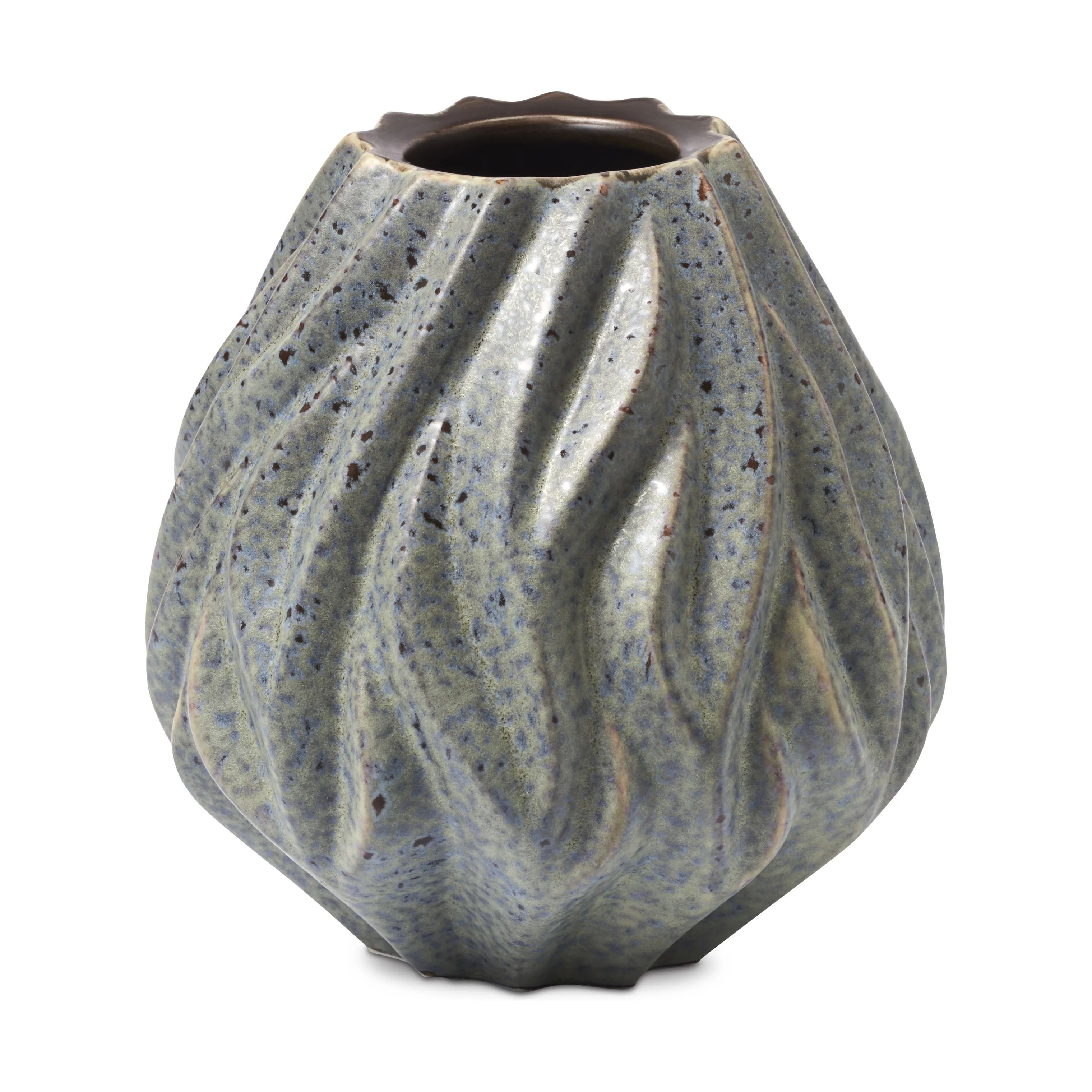 Morsø Vaser Flame Vase i Gråblå, 23 cm, 1