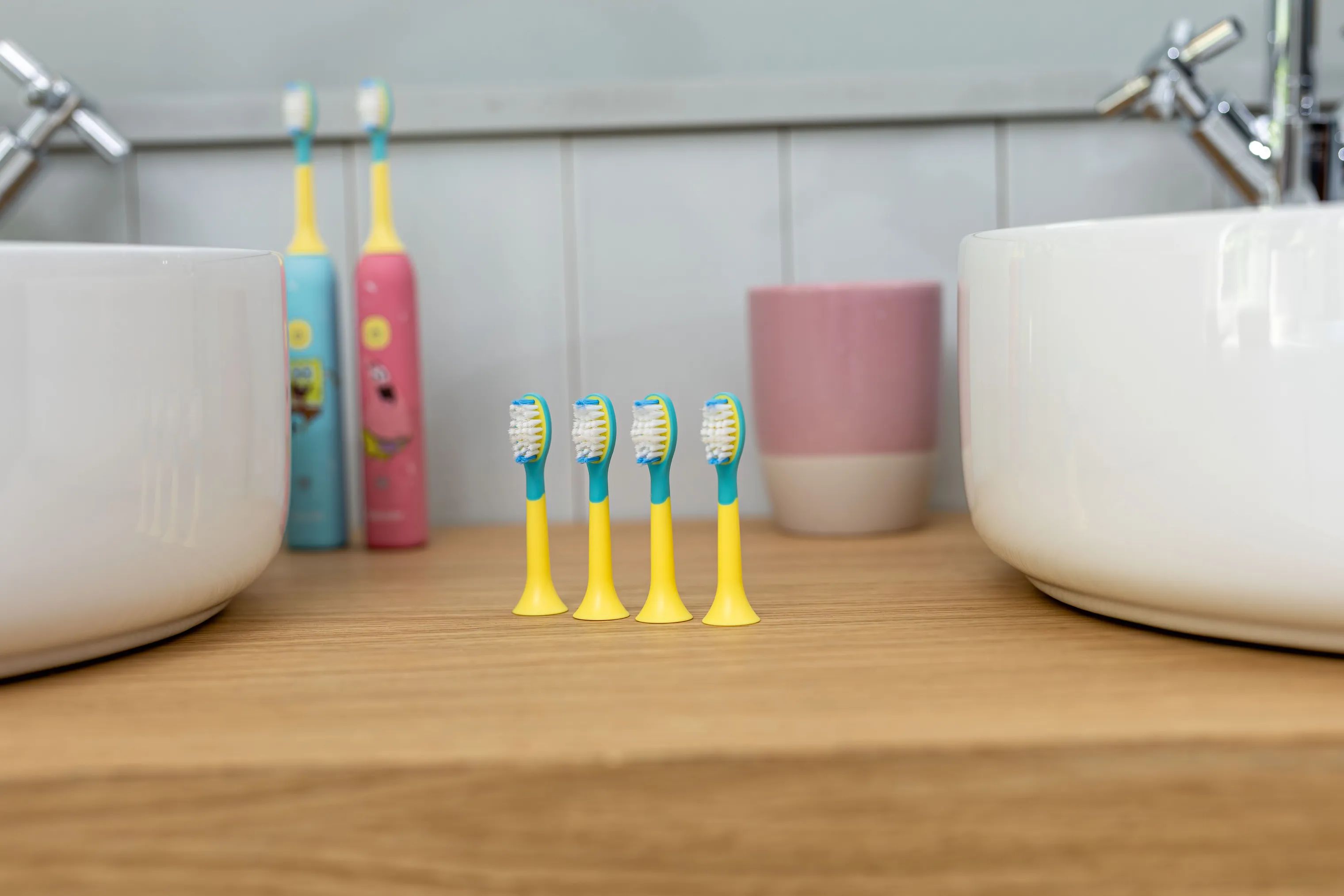 Beurer Tandbørstehoveder SC011A SonicCare Kids Clean Tandbørstehoved - 4 stk. i Gul, 2
