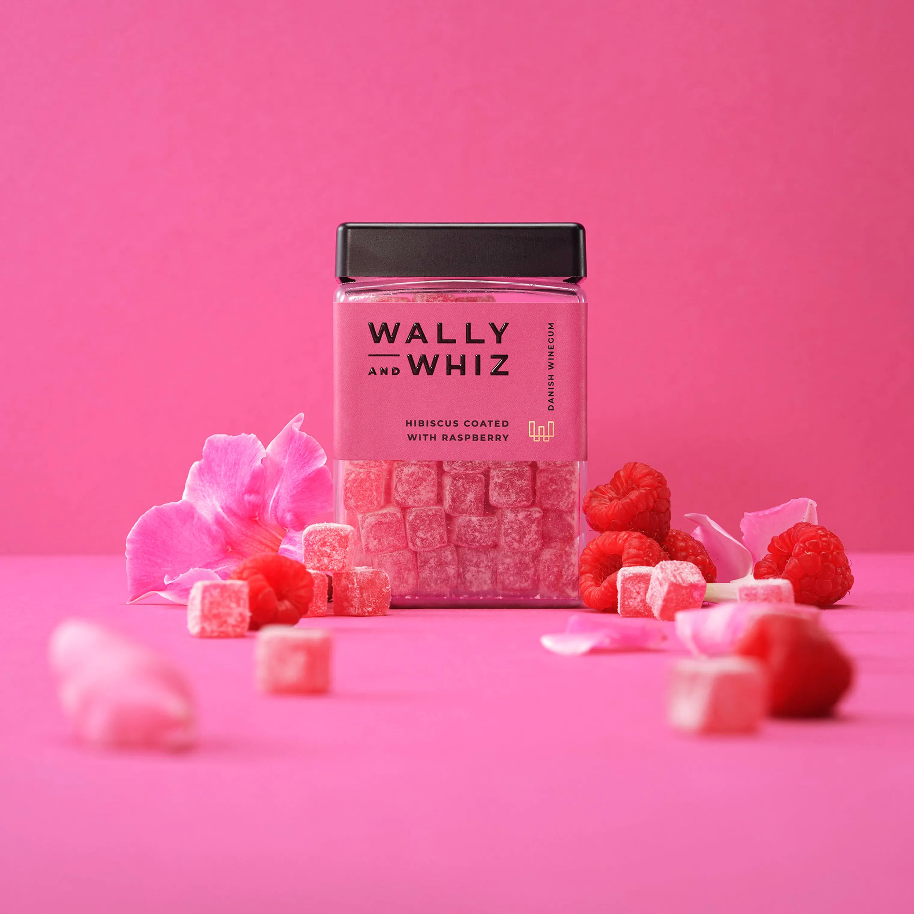 Wally and Whiz Søde sager Vingummi - Hibiscus med hindbær i 240 gram, 2