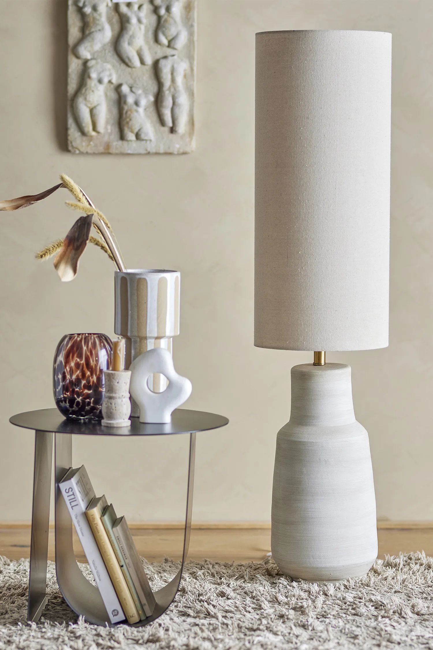 Bloomingville Gulvlamper Linetta Gulvlampe i Hvid, 2