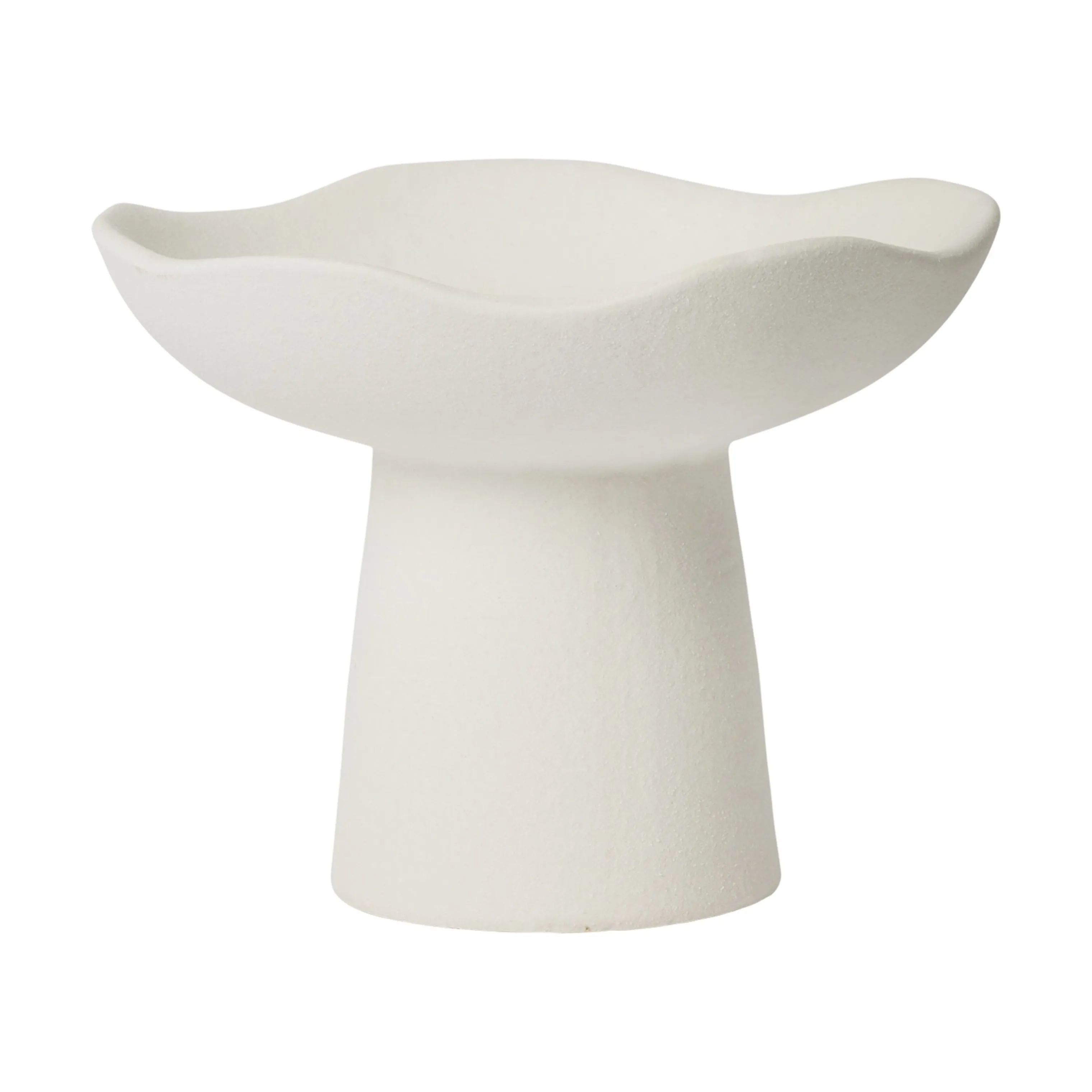 Broste Copenhagen Bloklysestage Momo Lysestage i Hvid , 12 cm, 1