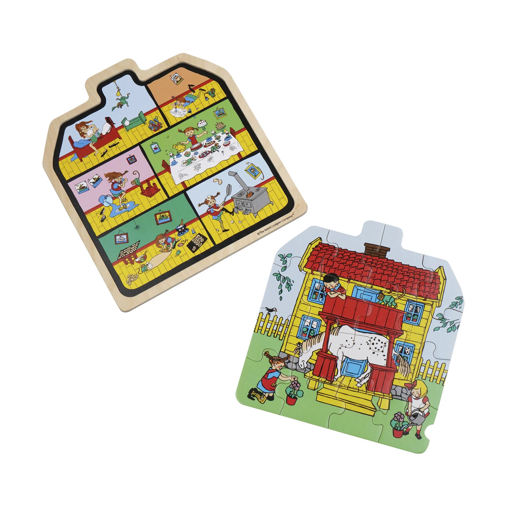 Barbo Toys Puslespil Pippi Langstrømpe Pippi Langstrømpe Puslespil - Huset i Multifarvet, 3