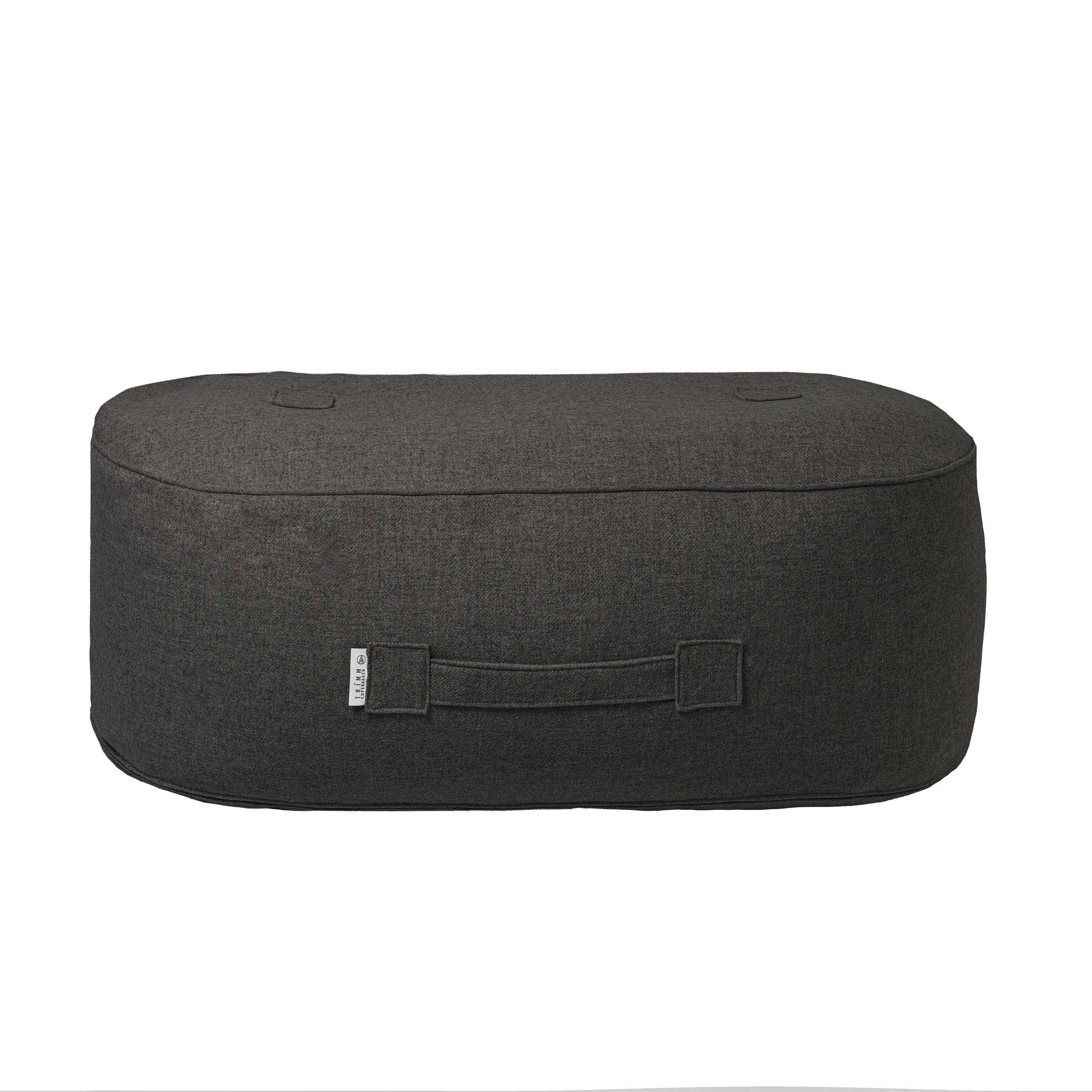 TRIMM Copenhagen Puffer Teddy Oblong Puf i Antracit, 1