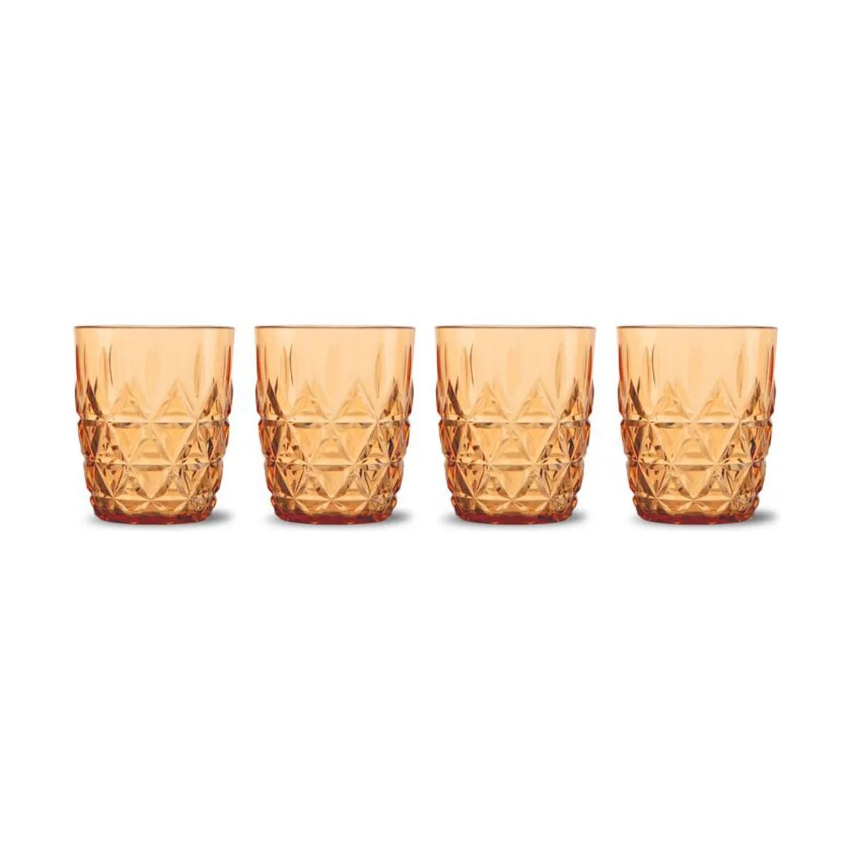 Sagaform Vandglas Picnic Juni Vandglas - 4 stk. i Amber, 1