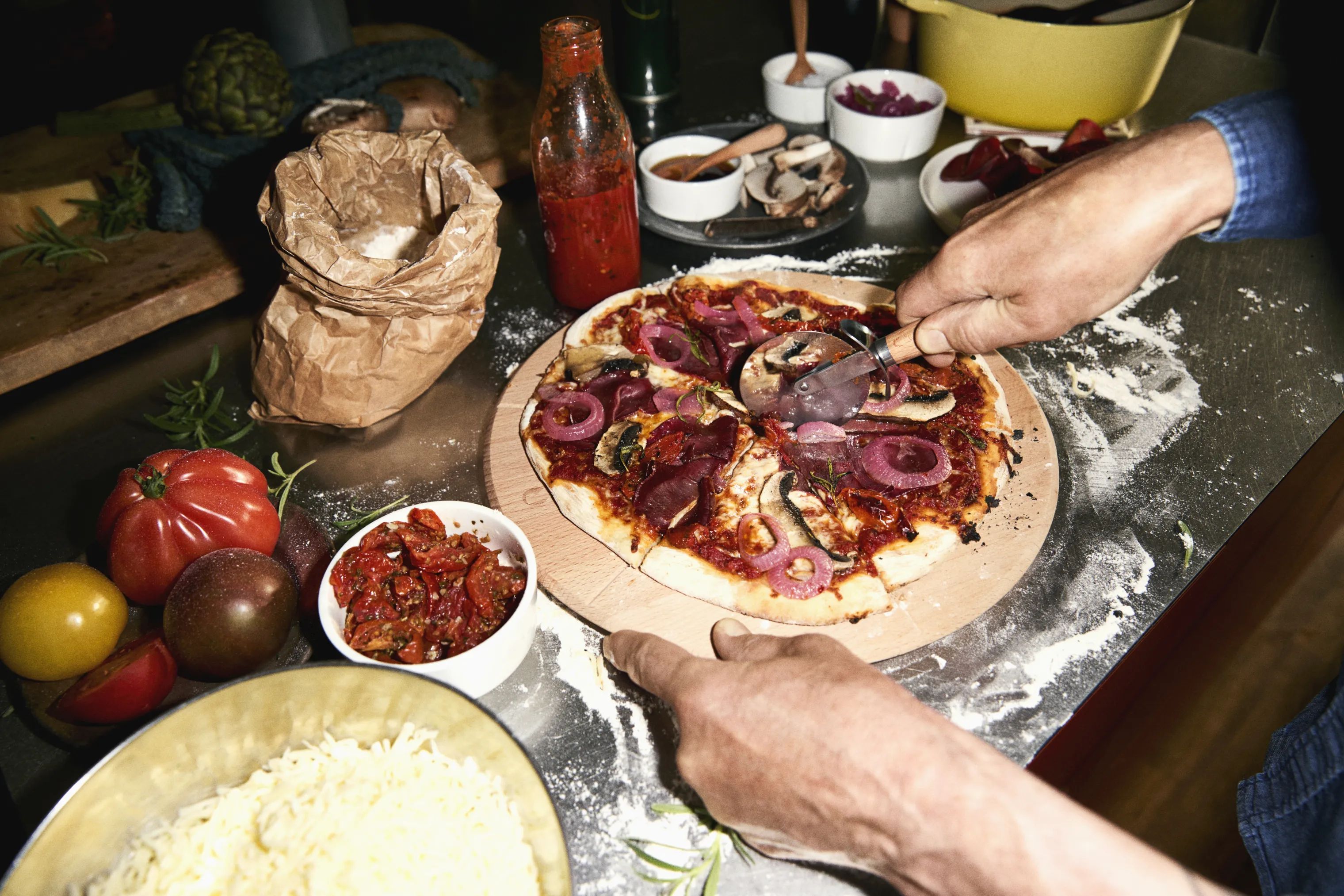 Rosendahl Pizzaskærere Grand Cru Pizza board og skærer i Bøg, 4