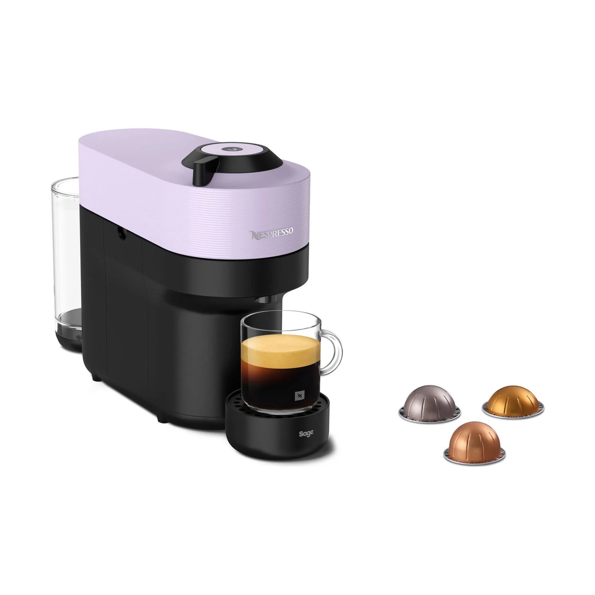 Sage Nespresso kapselmaskiner Vertuo Pop+ Deluxe Kapsel Kaffemaskine i Lilac, 3