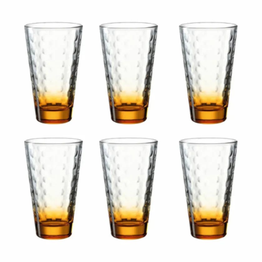 Leonardo Vandglas Leonardo Vandglas - 6 stk. i Klar/orange, 30 cl, 1