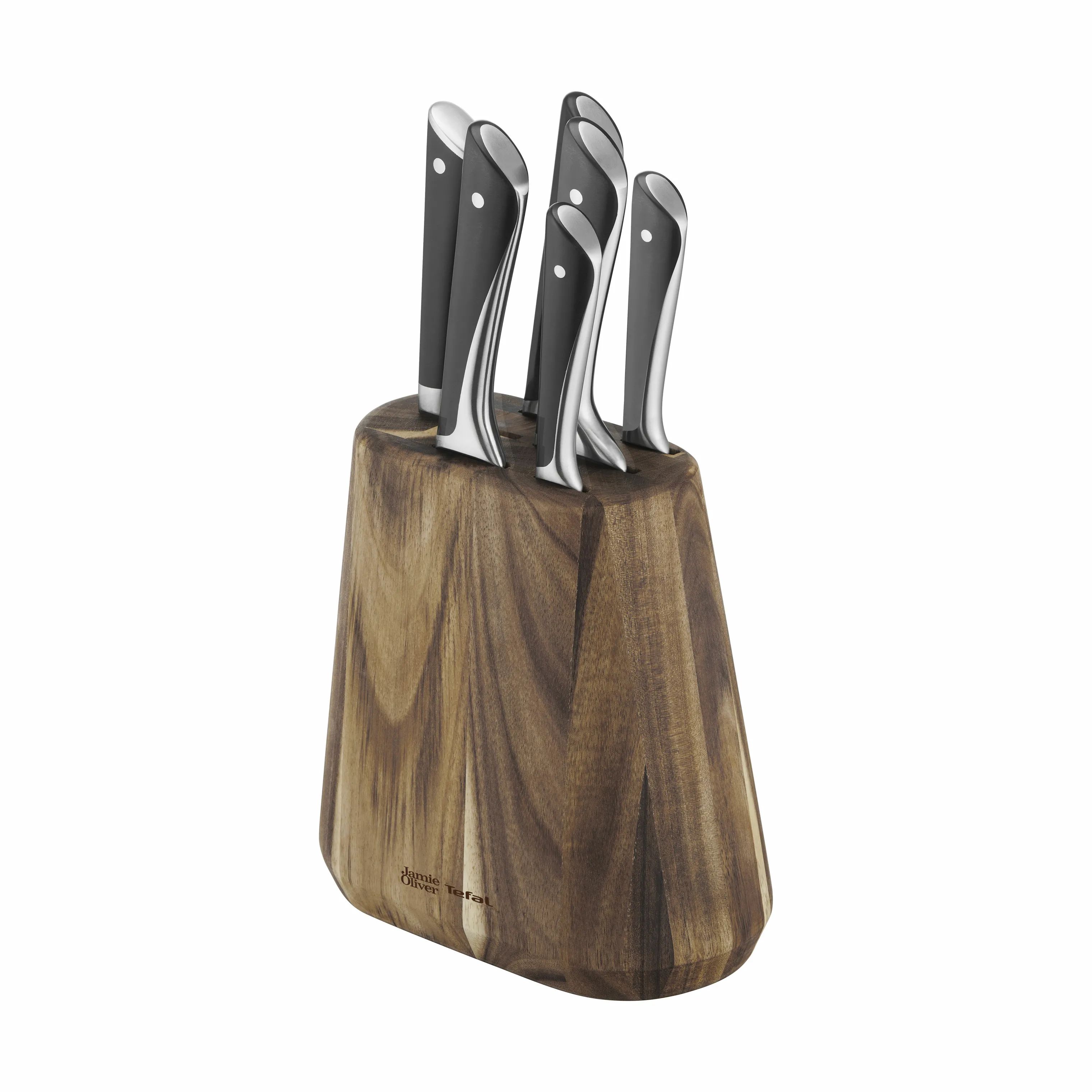 Jamie Oliver by Tefal Knivblokke med knive Knivblok m. indhold - 6 dele i sort/stål, 1